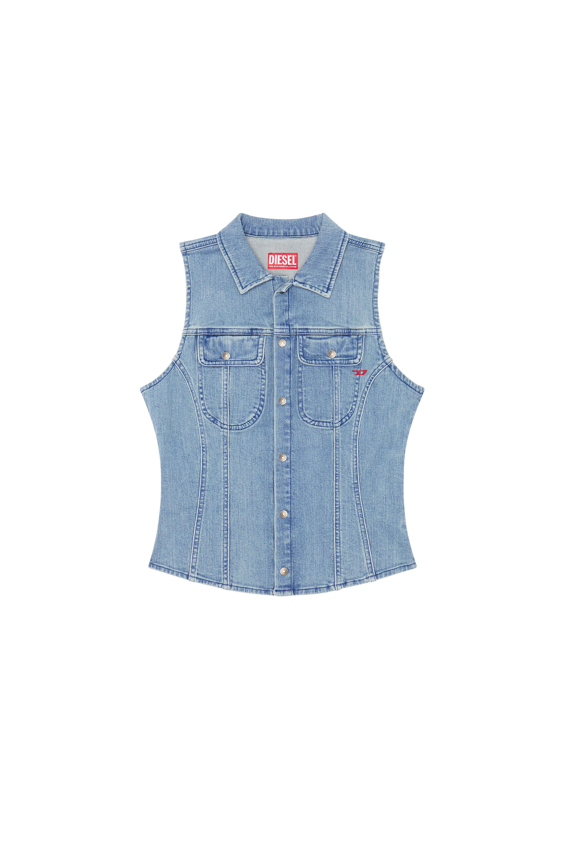 DE-SHON-SM, Light Blue - Denim Shirts