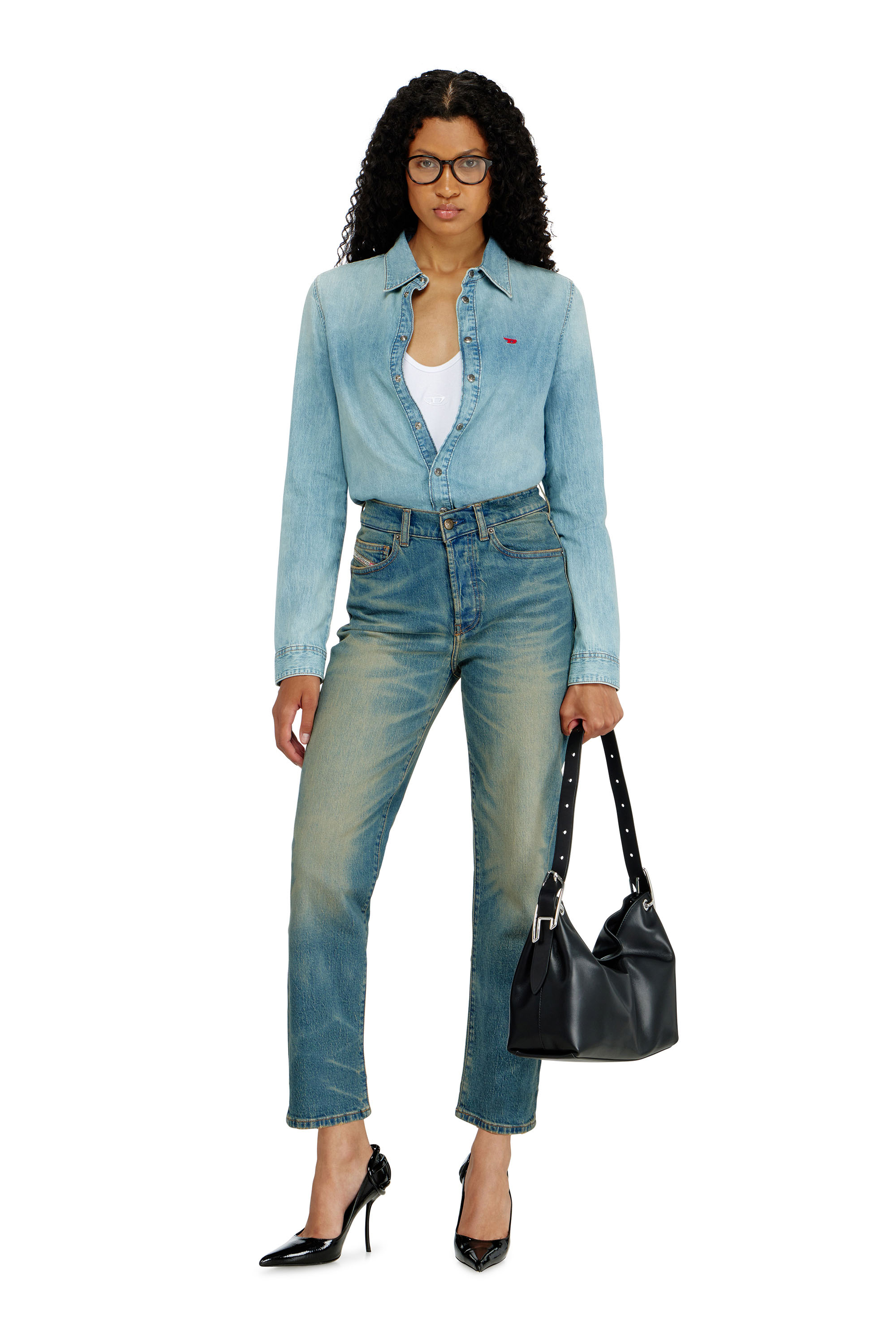 Diesel - Woman's Regular Jeans 1981 D-Went 0KBBP, Medium blue - 1