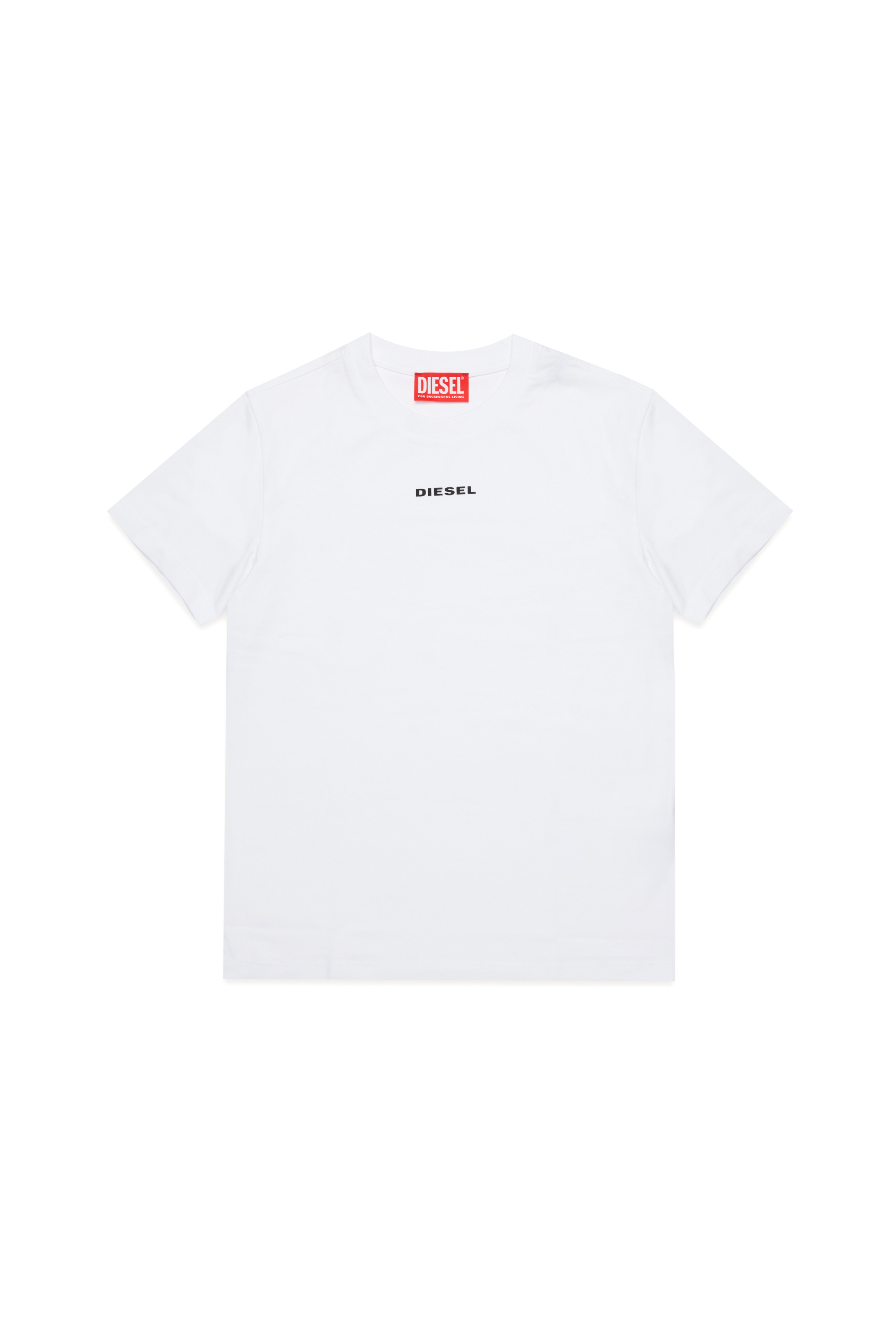 Diesel - UTATOR, Man's Stretch-cotton T-shirt with lettering in White - 1