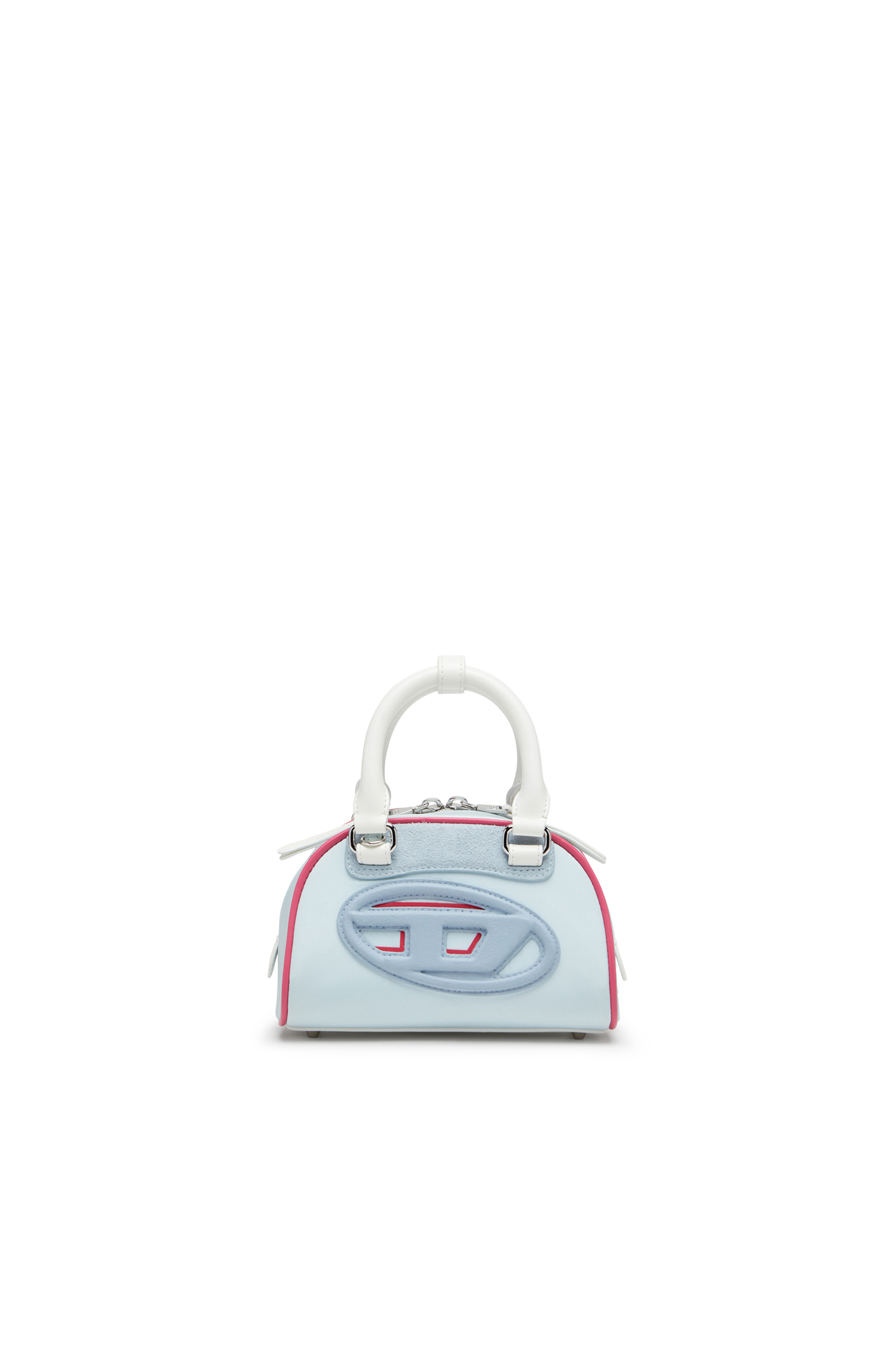 Diesel - 1DR DOME CROSSBODY, Woman's 1DR Dome-Colour-block mini bowling bag in Light Blue - 1