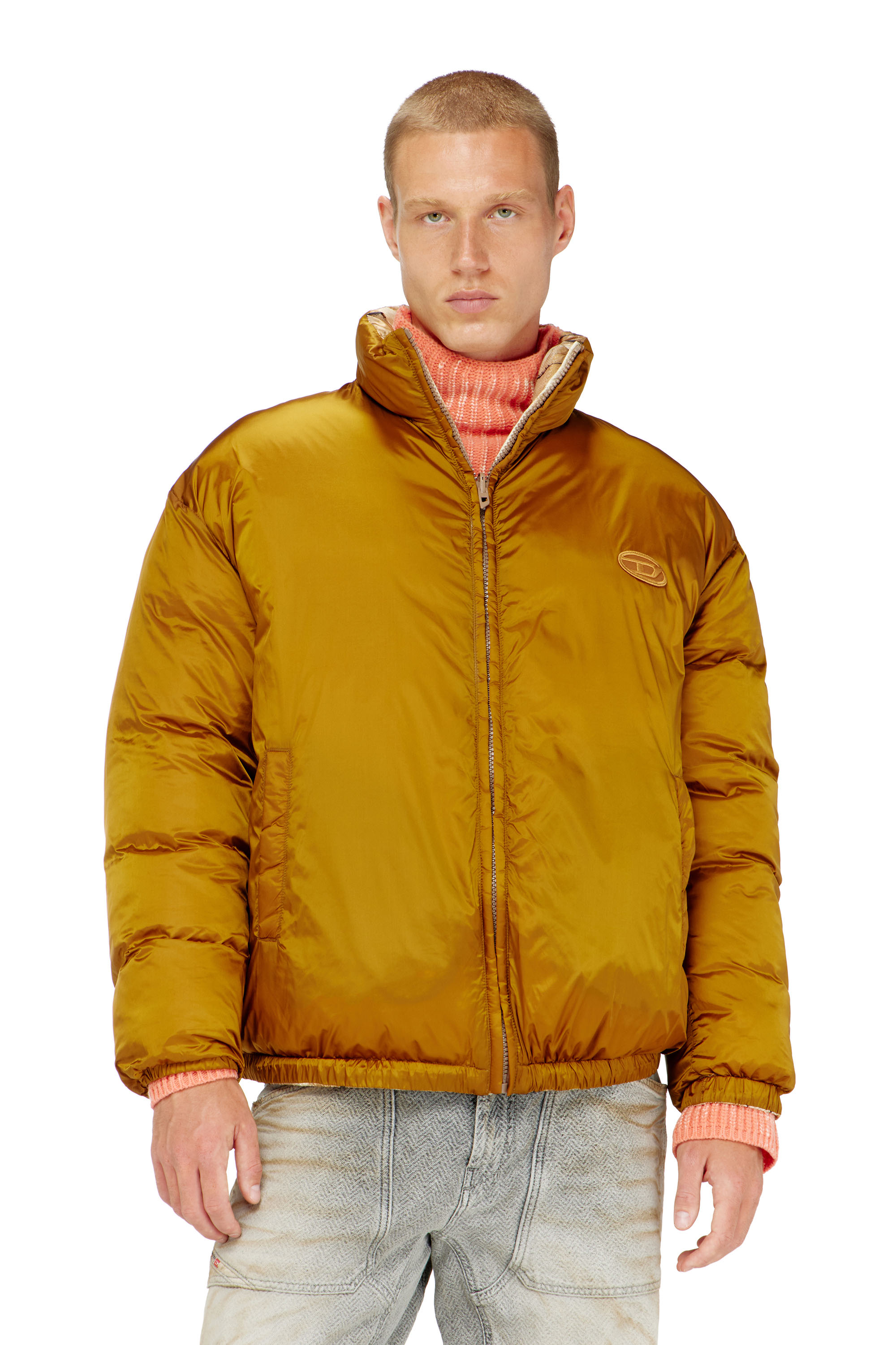 Diesel - W-BOURB-DLCK, Man's Reversible puffer jacket with argyle print in null - 3