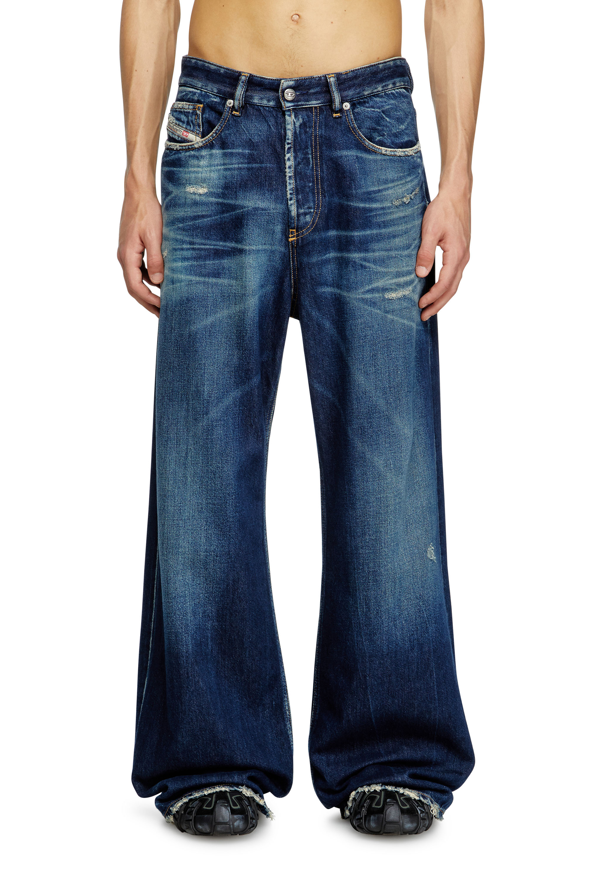 Relaxed Jeans D-Rise 09M06, Dark Blue Diesel - Man's Relaxed Jeans D-Rise 09M06, Dark Blue - 3