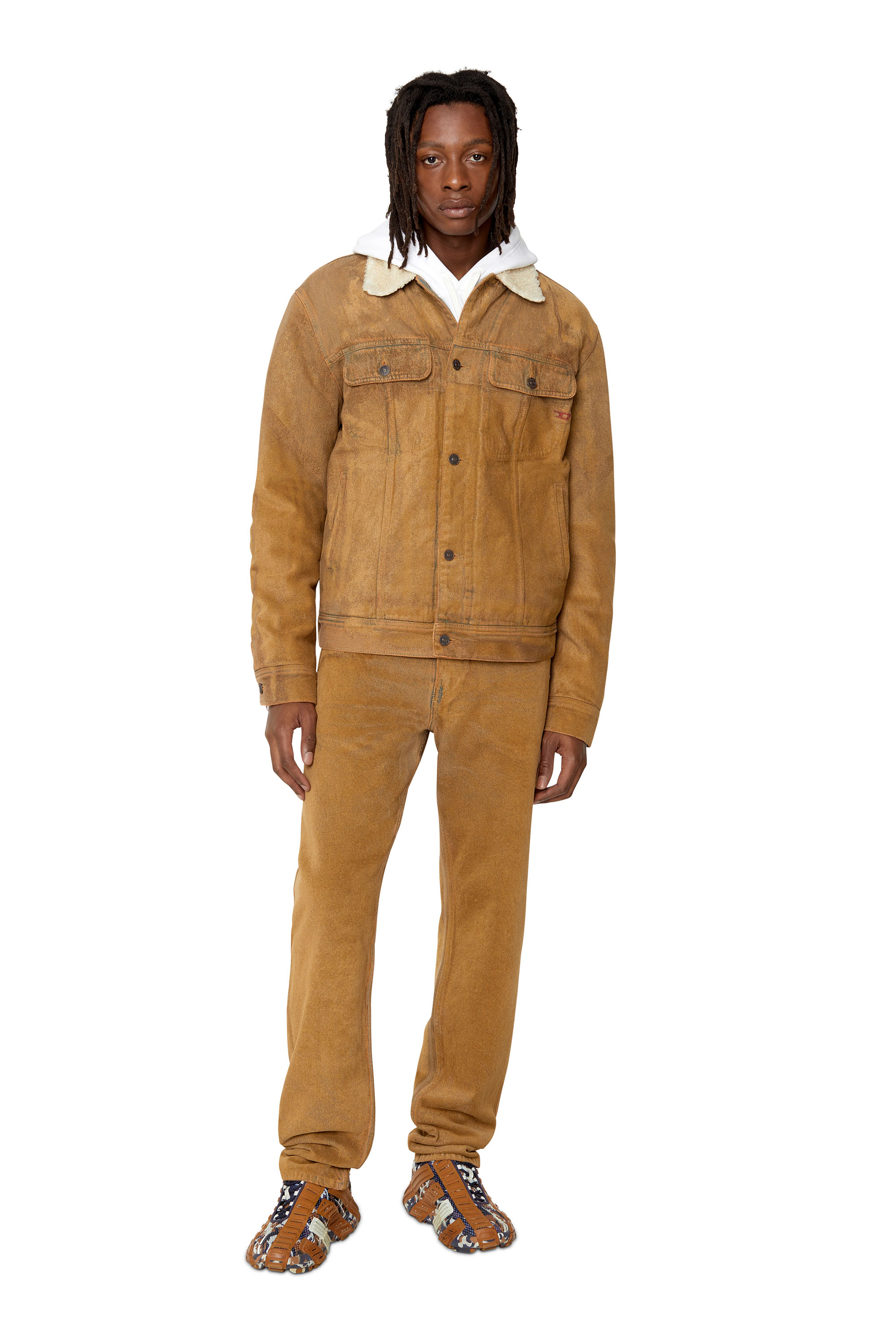 Diesel - 1995 D-SARK 09E33 Straight Jeans, Brown - Image 1