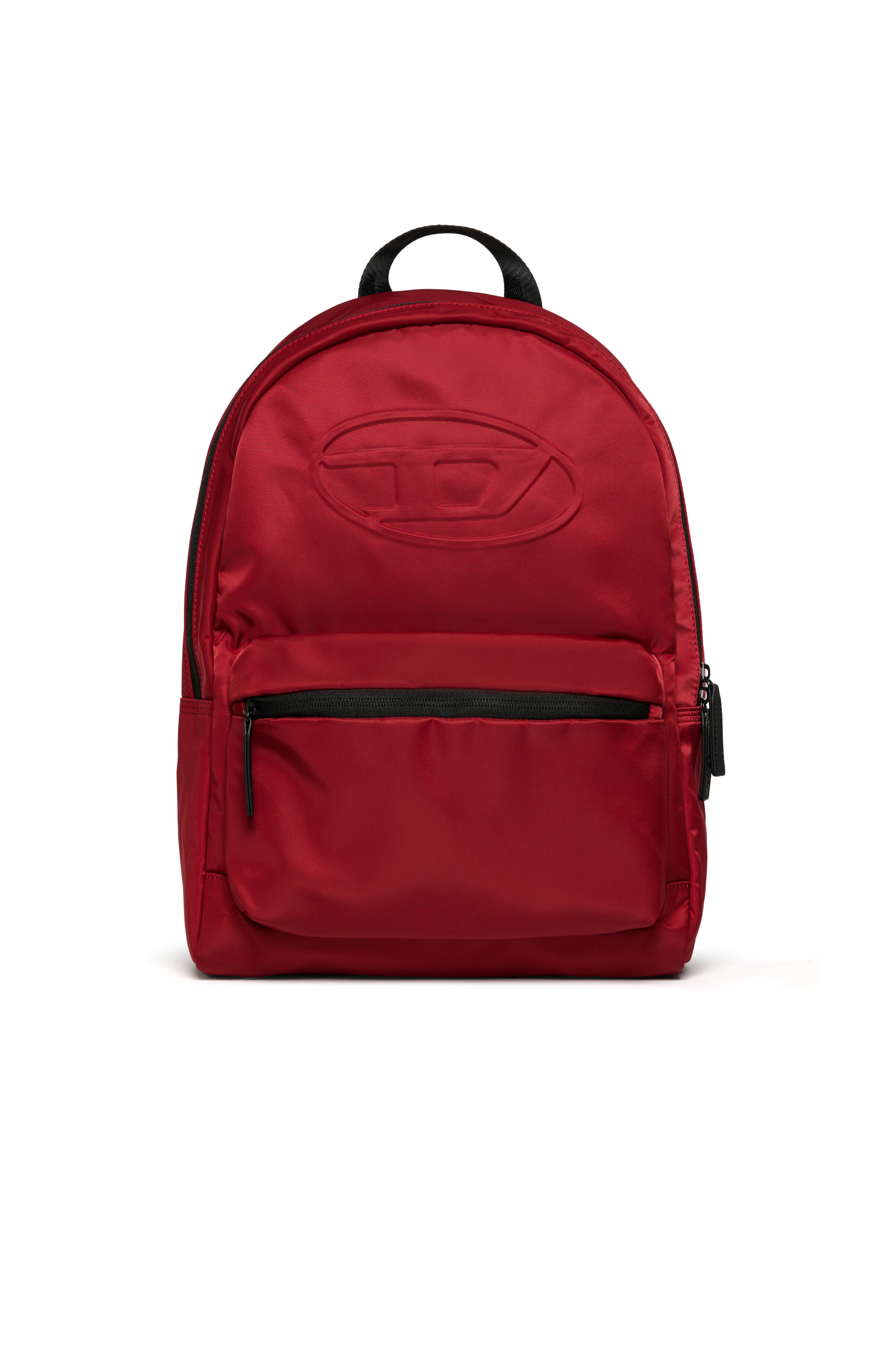 Diesel - WOVAL, Unisex's Nylon backpack with embossed Oval D in Red - 1