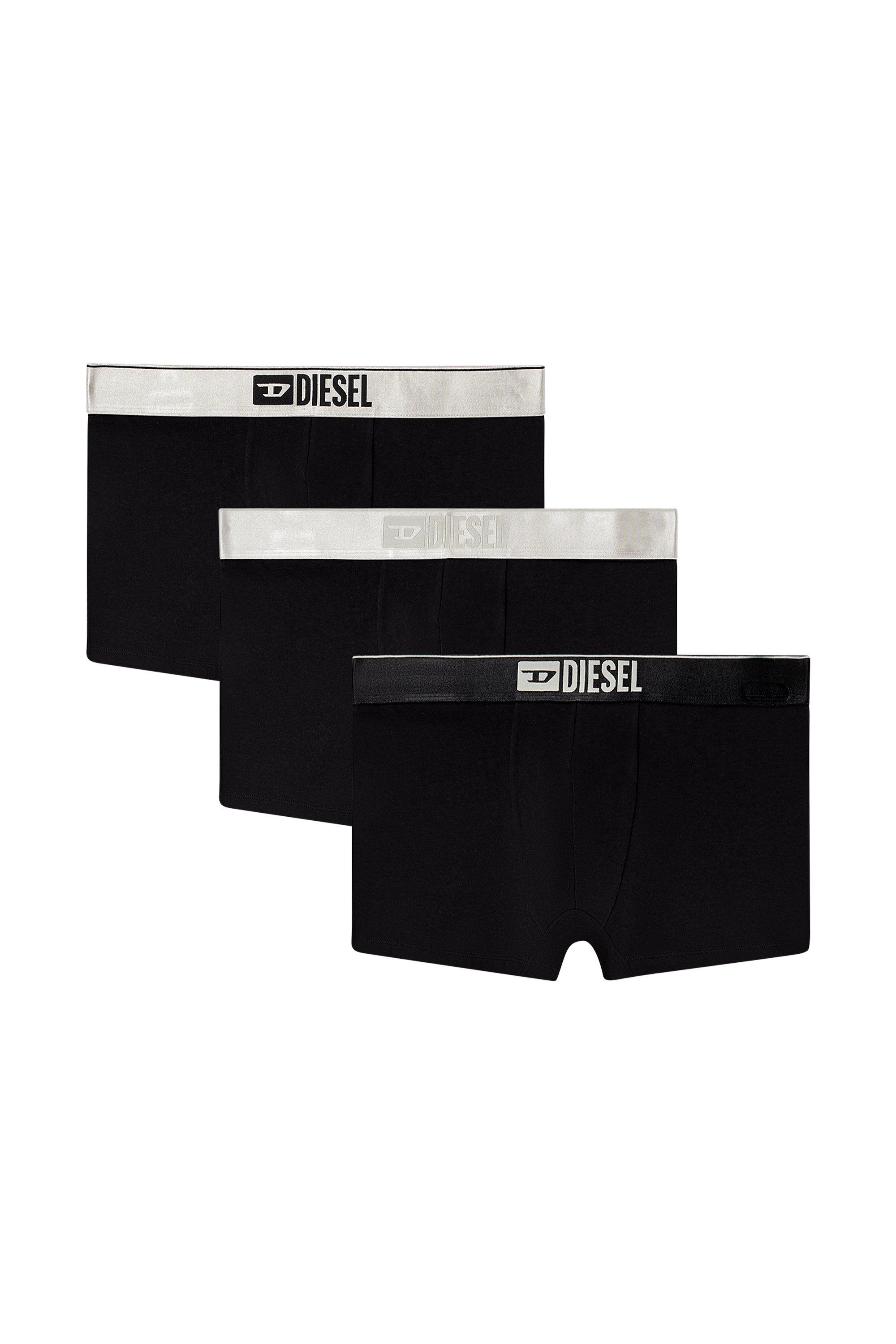 Diesel - DAMIEN-GFT-3PACK, Man's Three-pack boxer briefs with small logo waistband in Black - 1
