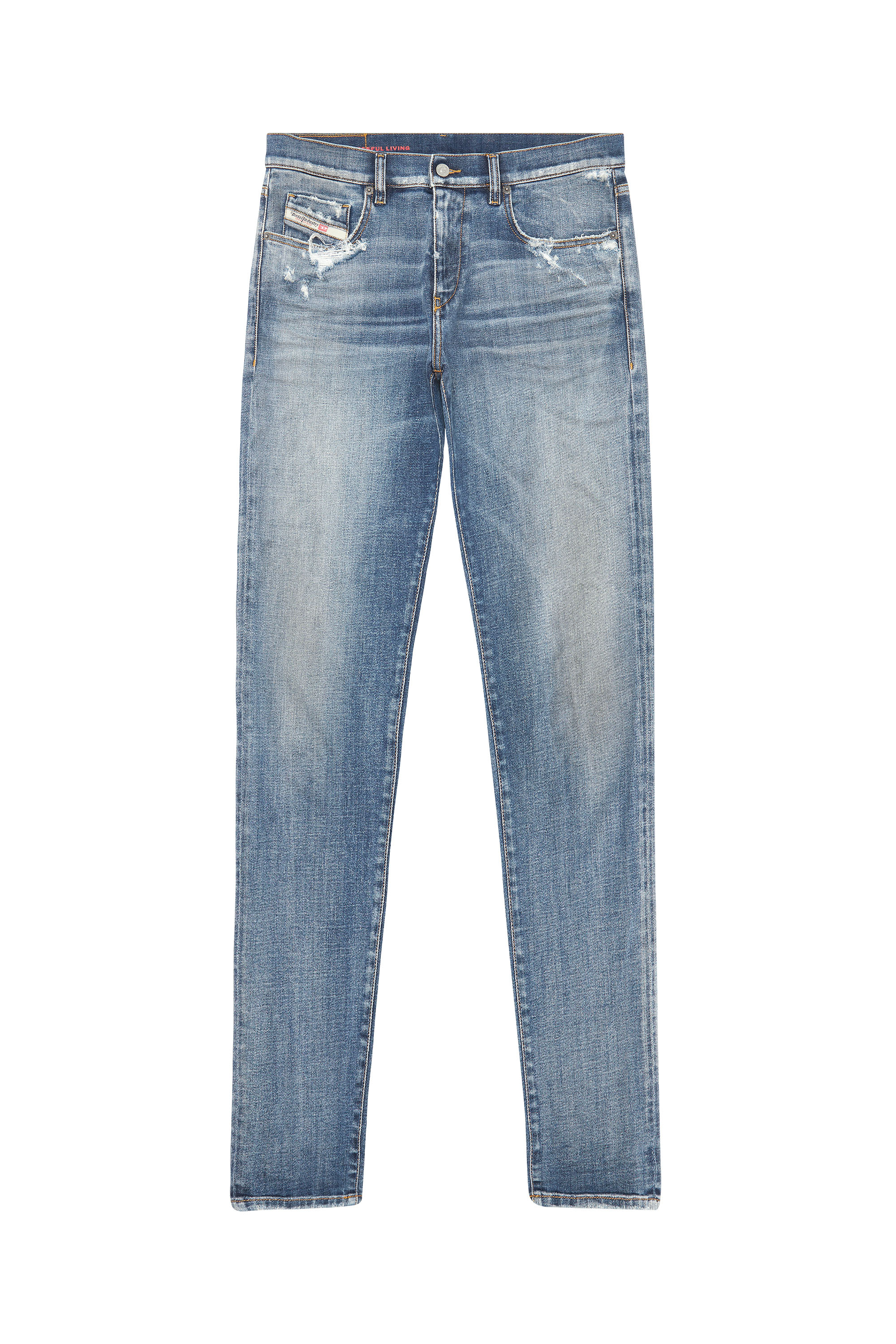 Diesel - 2019 D-STRUKT 09E15 Slim Jeans, Medium blue - Image 6