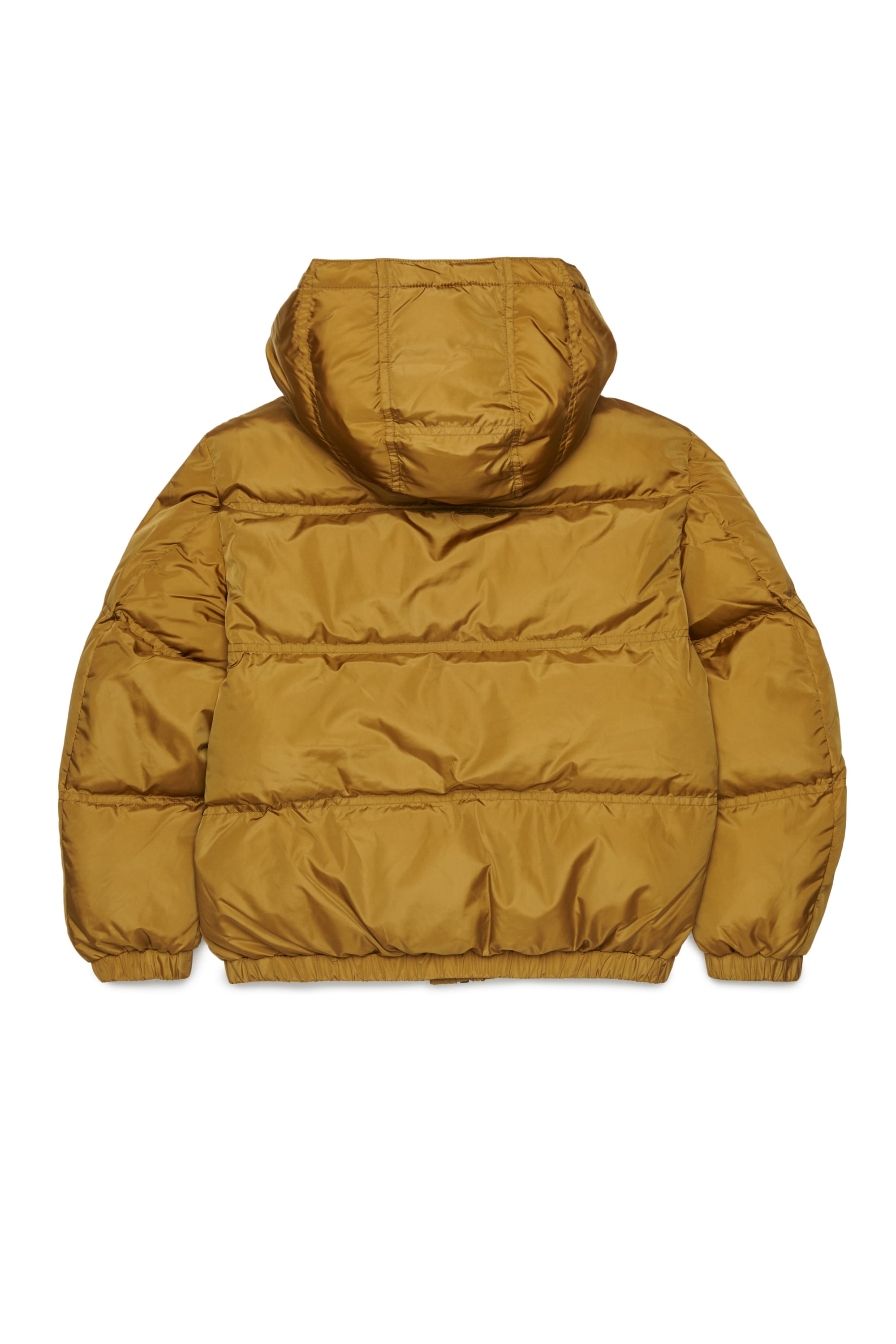 Diesel - JRIVON, Unisex's Hooded puffer jacket with oversized pockets in Brown - 2