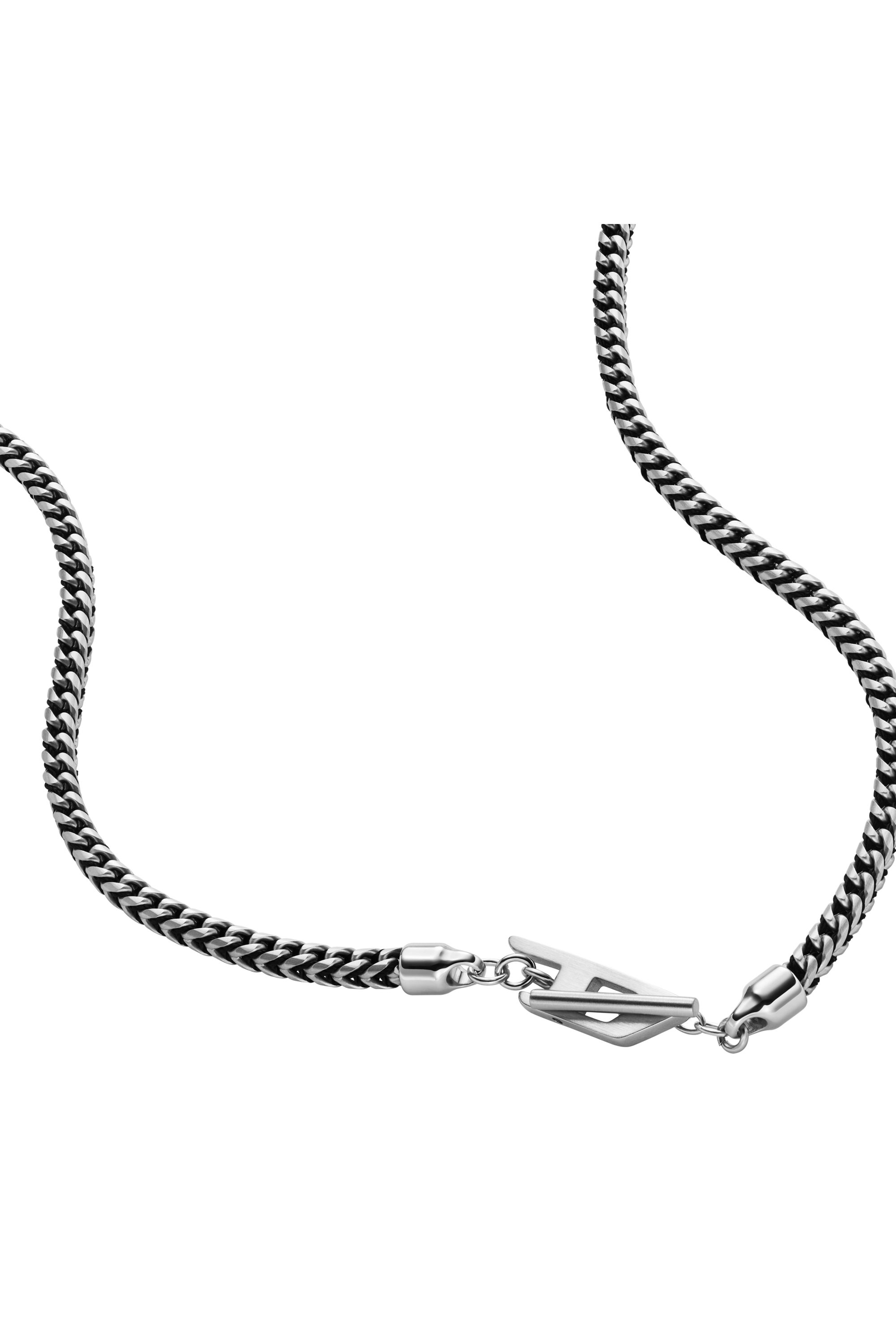 Diesel - DX1552040 JEWEL, Unisex's Stainless Steel Chain Necklace in Silver/Black - 1