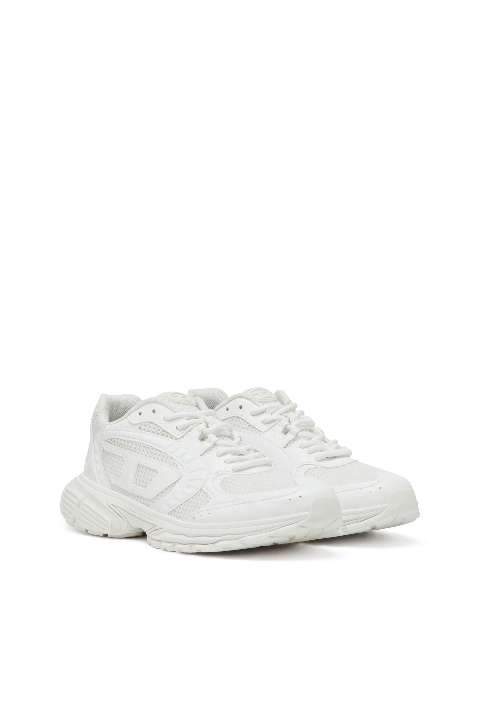 S-PRO-V-DENSE LOW, White Diesel - S-PRO-V-DENSE LOW, Man's S-Pro-V-Dense-Mesh sneakers with Oval D logo in White - 2