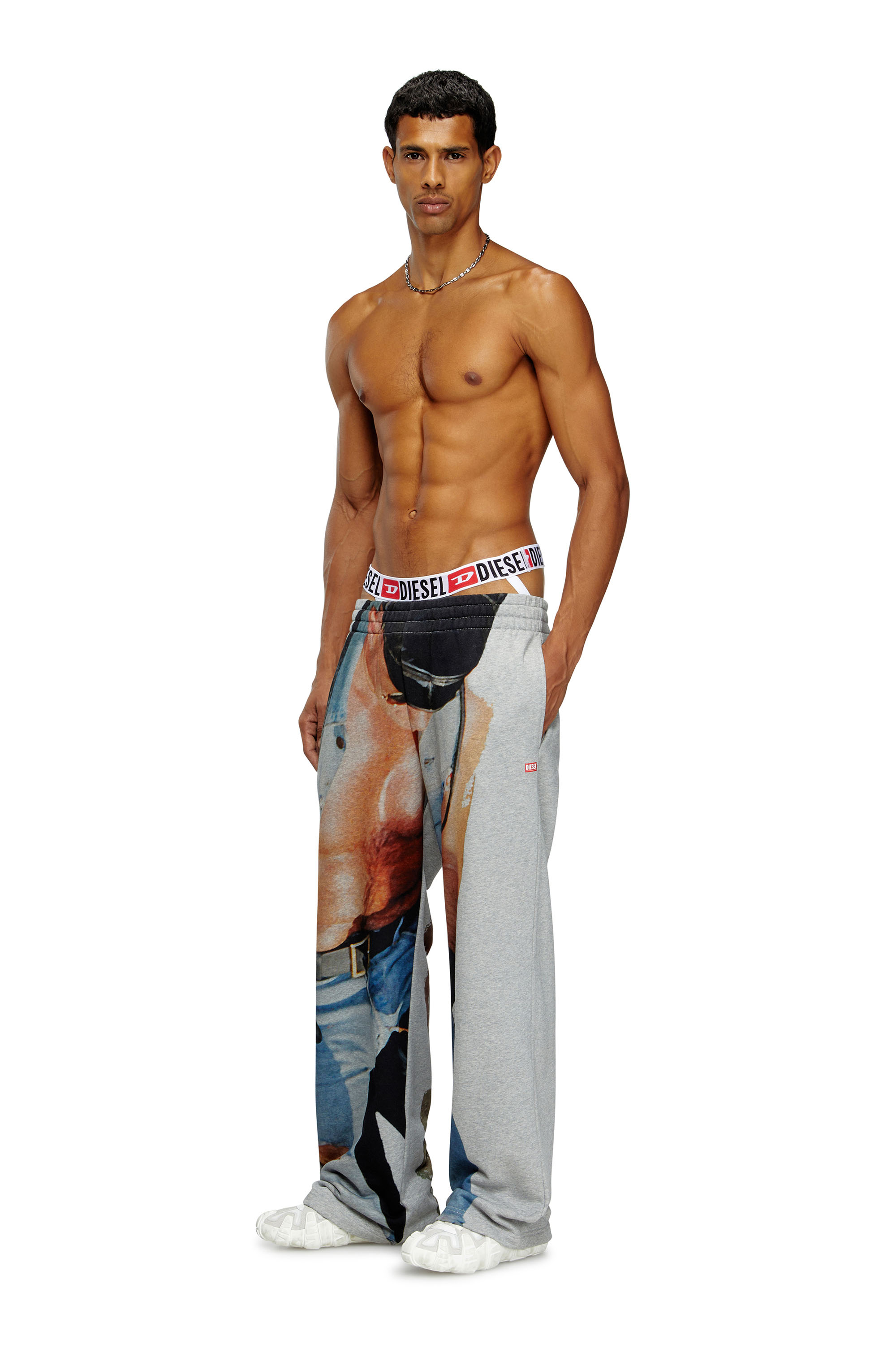 Diesel - PR-UMBR-JOCKY, Man's Jock strap with graphic print in White - 2