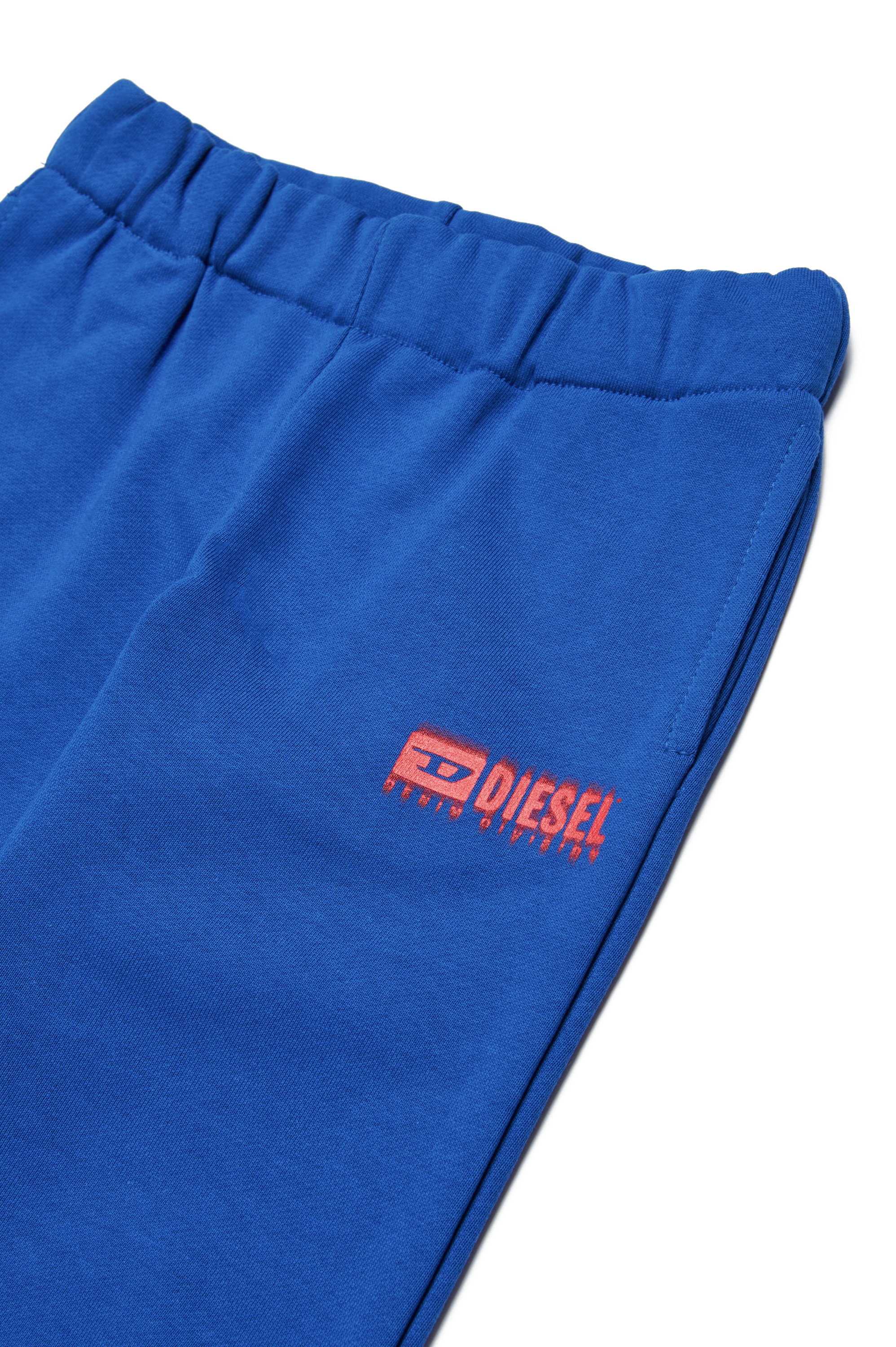 Diesel - PBASEB, Unisex Sweatpants with smudged logo in Blue - Image 3