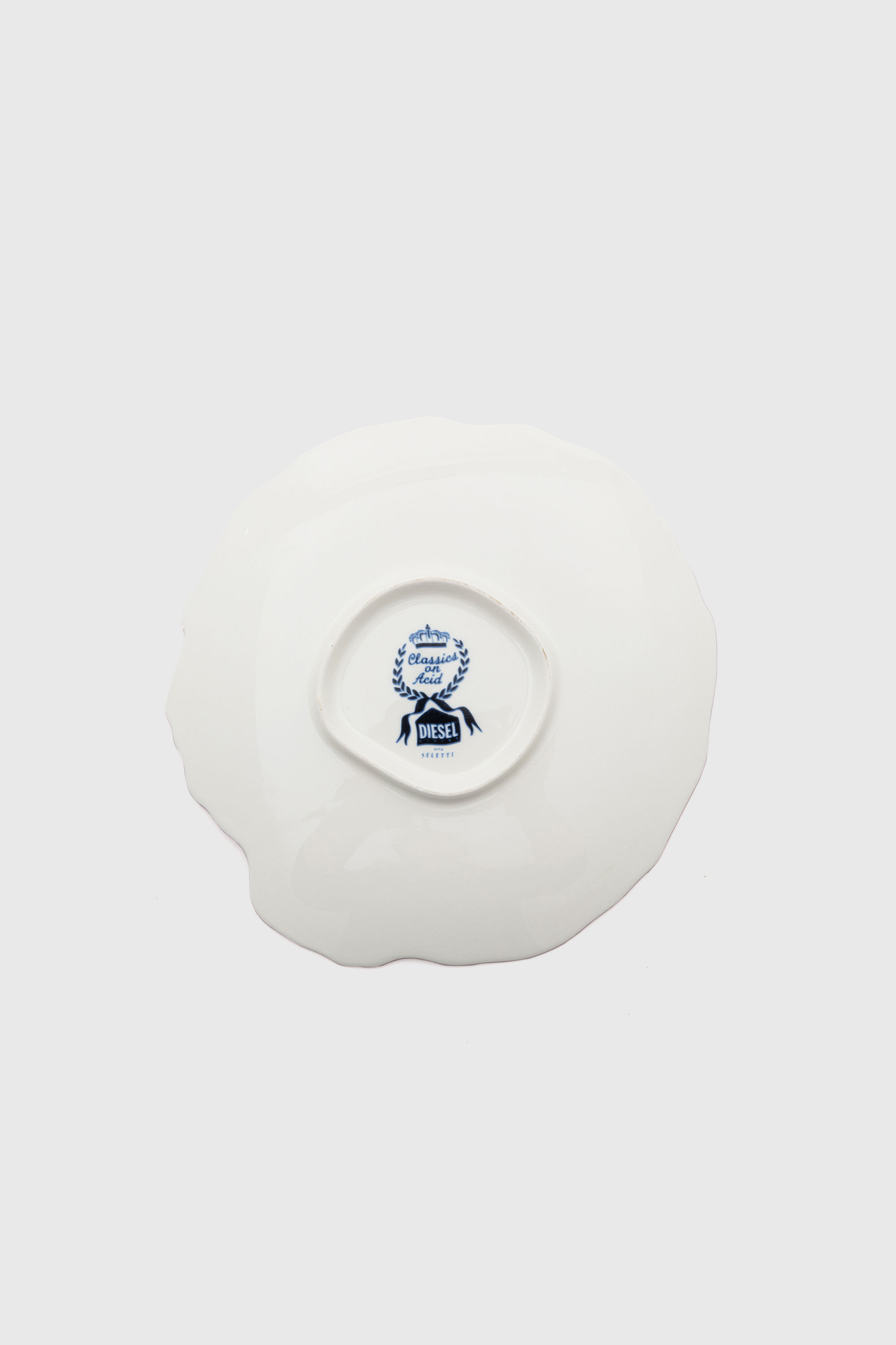 Diesel - 11233 DESSERT PLATE IN PORCELAIN"CLASSIC, Unisex's Porcelain dessert plate in White/Blue - 2