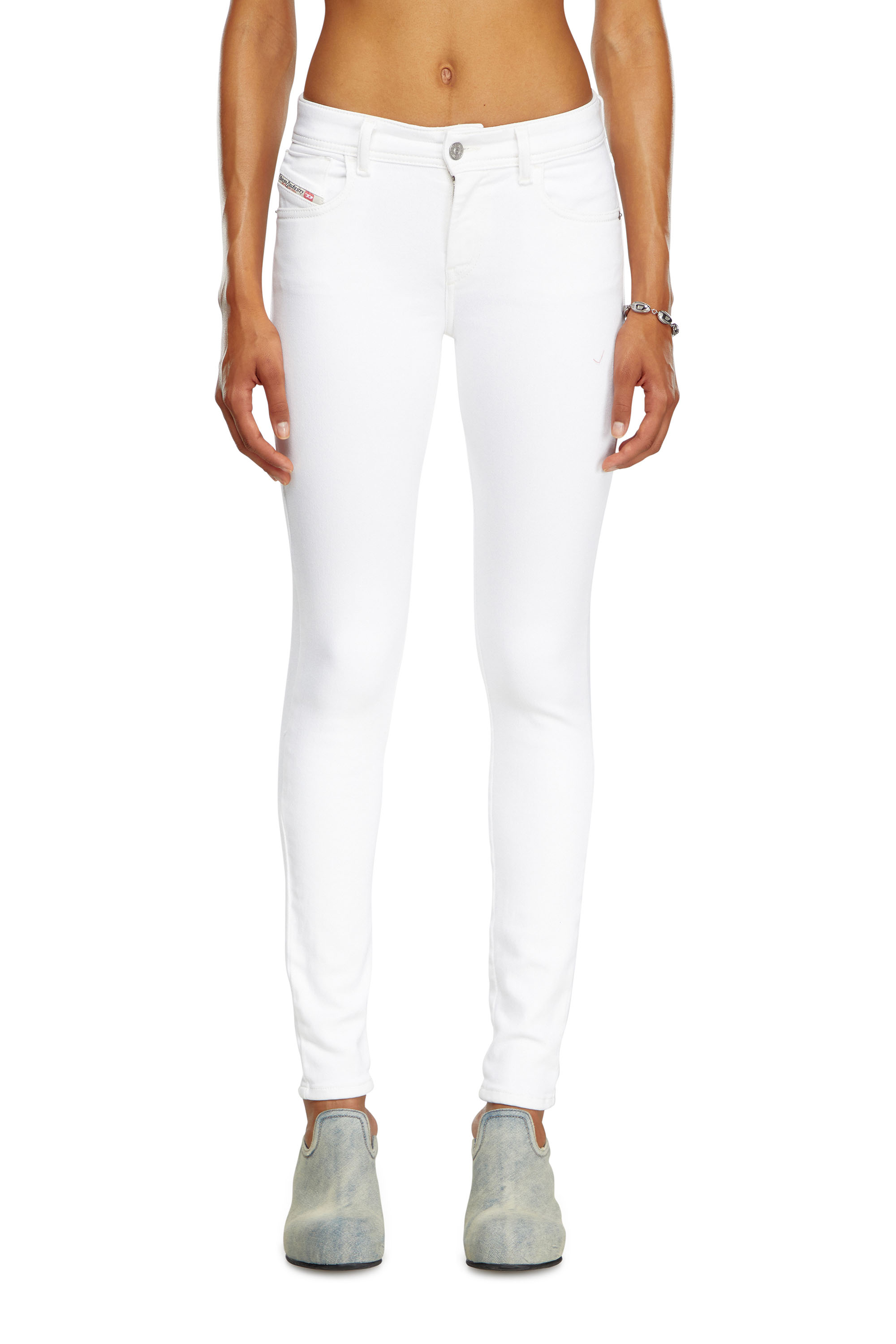 Diesel - Woman Super skinny Jeans 2017 Slandy 09F90, White - Image 1