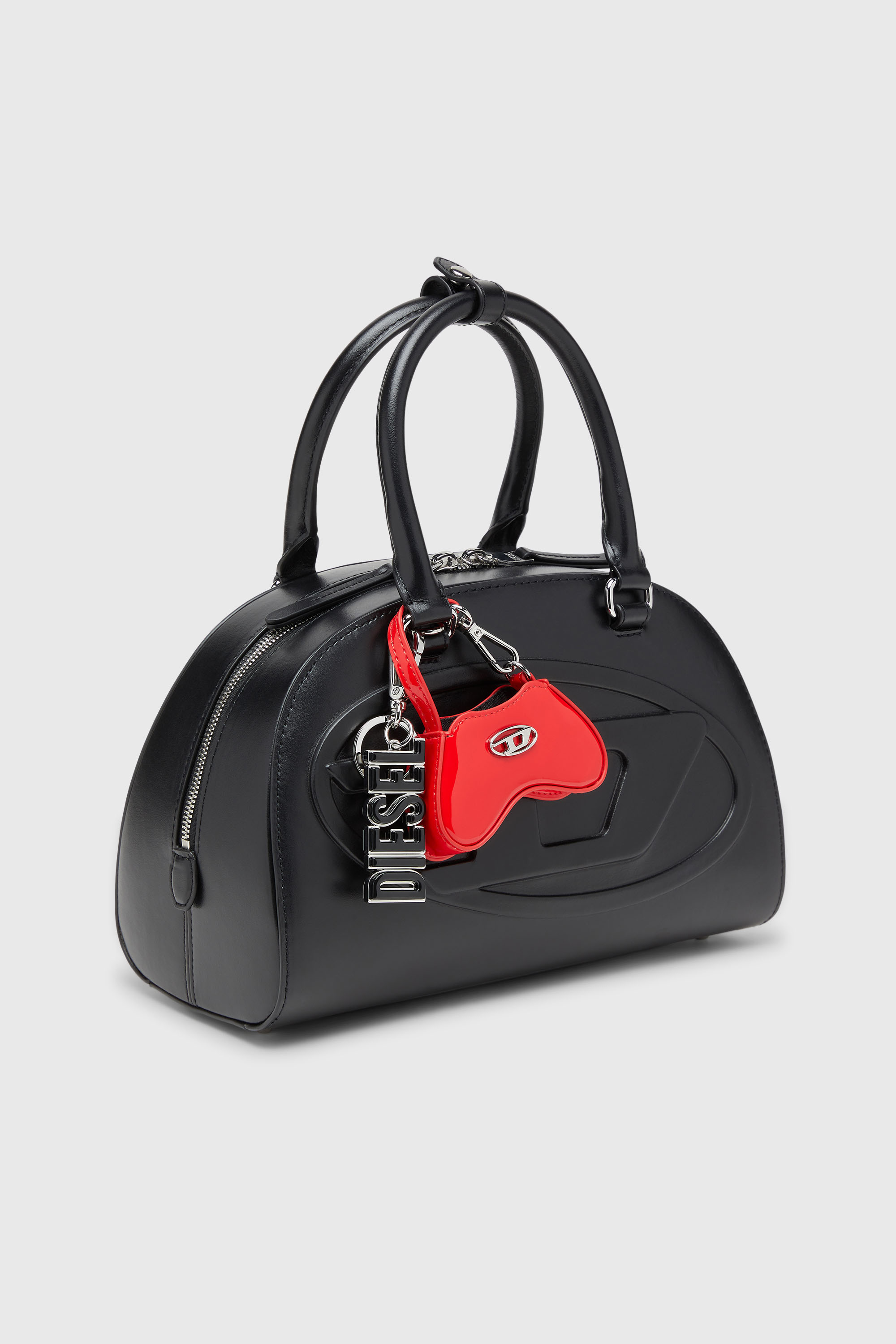 Diesel - 1DR DOME CROSSBODY, Woman's 1DR Dome-Leather Small bowling bag in Black - 7
