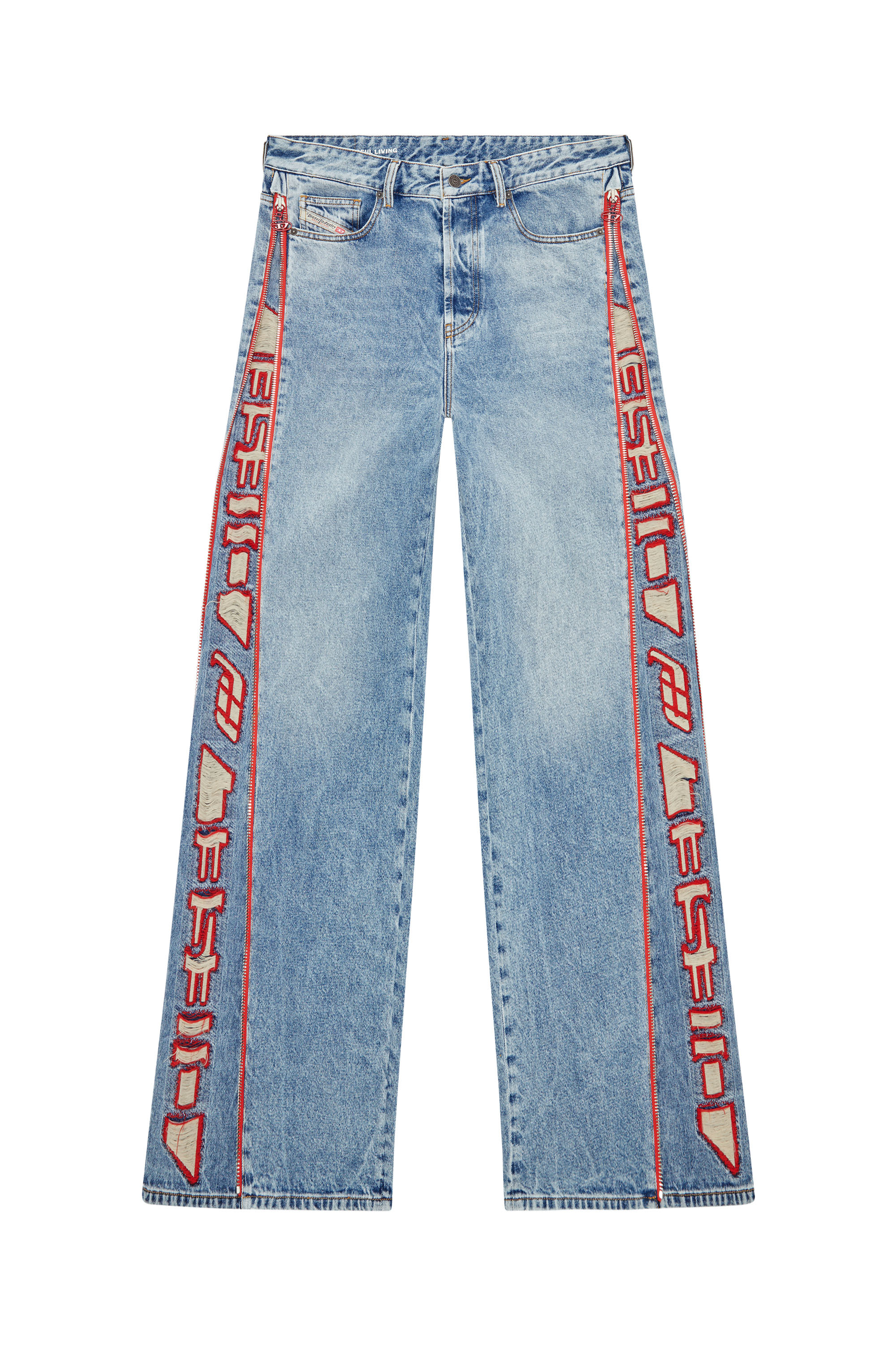 Diesel - D-Rise 09G47 Straight Jeans, Light Blue - Image 5