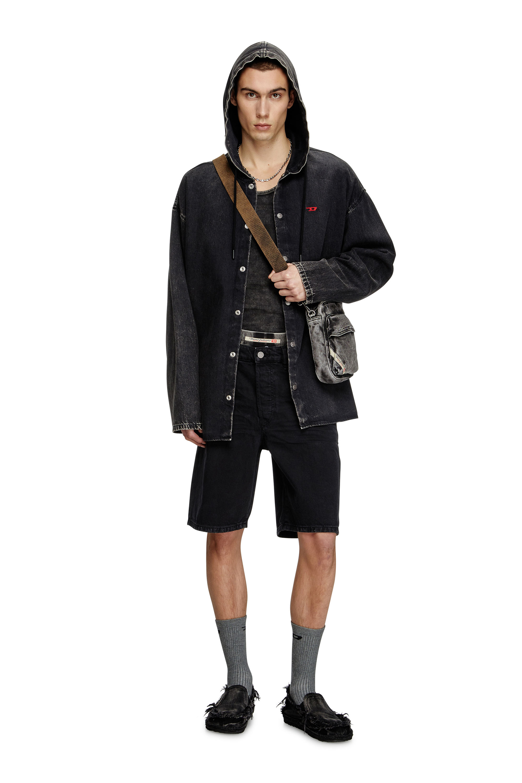 REGULAR-SHORT, Black Diesel - REGULAR-SHORT, Man's Denim shorts in Black - 1