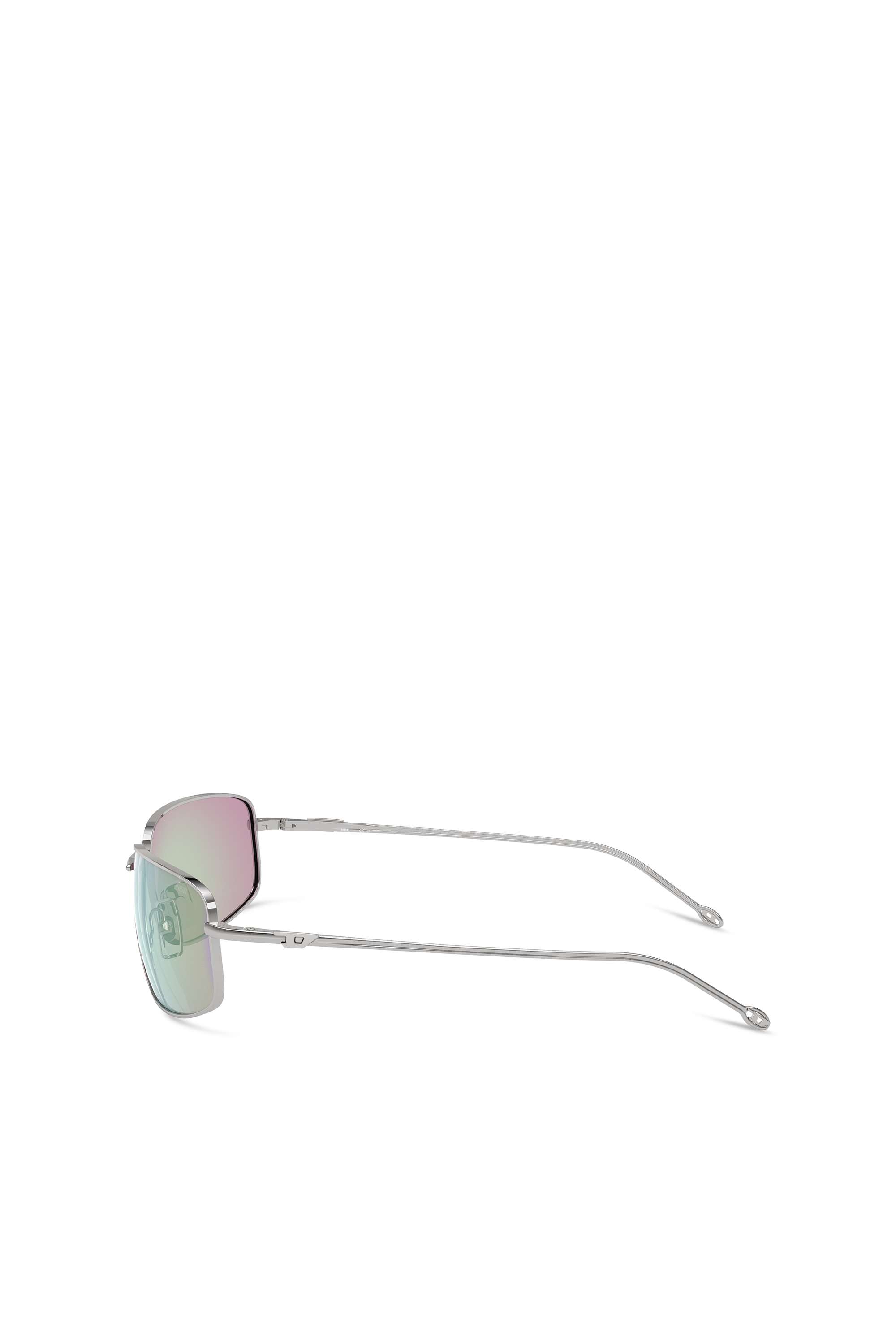 Diesel - 0DL1005, Unisex Racer shape sunglasses in metal in Silver - Image 2