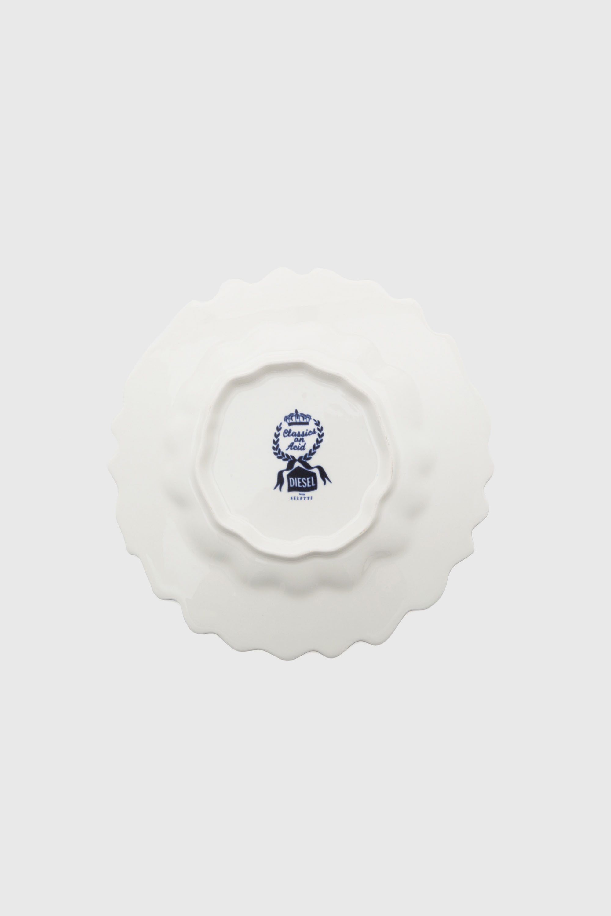 Diesel - 11232 DESSERT PLATE IN PORCELAIN "CLASSI, Unisex's Porcelain dessert plate in White/Blue - 2