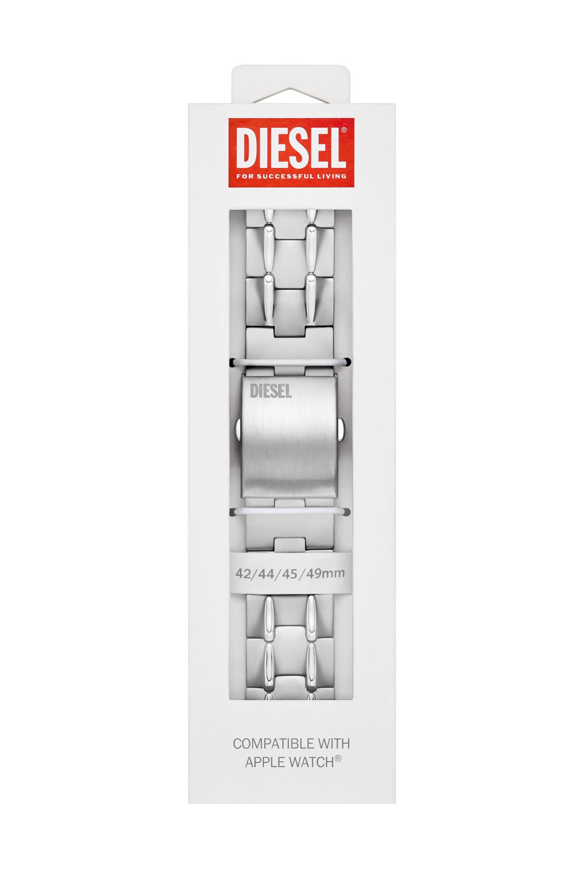 Diesel - DSS0023, Unisex's Stainless Steel Band for Apple Watch&reg;, 42/44/45/49mm in Silver - 2