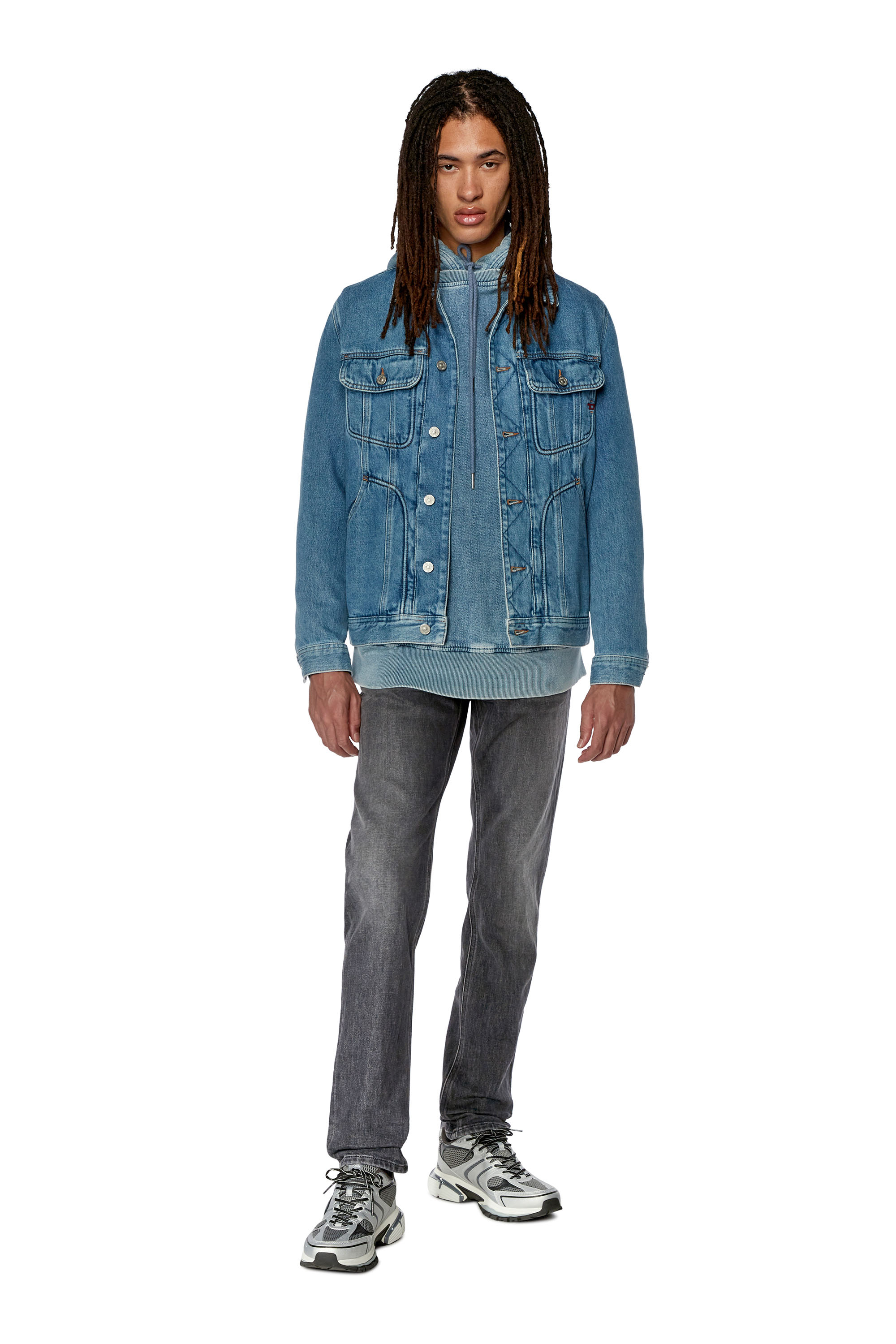 Diesel - Straight Jeans 1995 D-Sark 09F84, Black/Dark grey - Image 1
