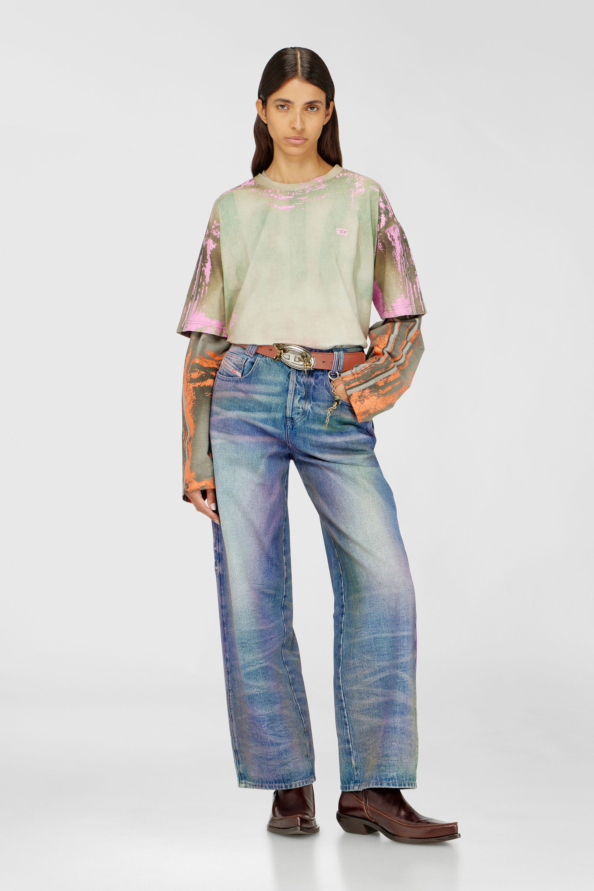 Diesel - Unisex's Relaxed Jeans 1982 D-Hakou 007FW, Medium blue - 1