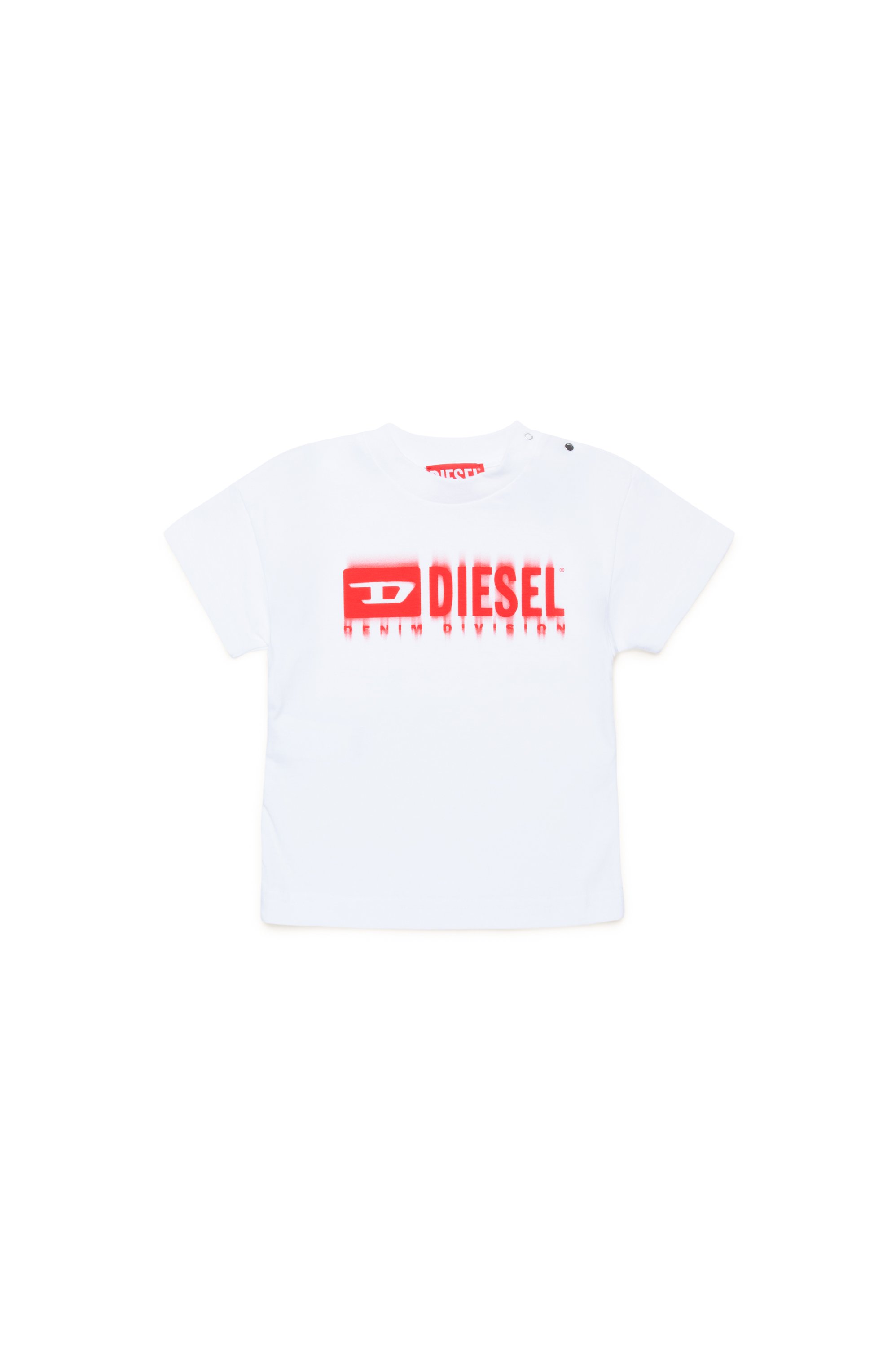 Diesel - TDIEGORL6MAB, Unisex T-shirt with smudged logo in White - Image 1