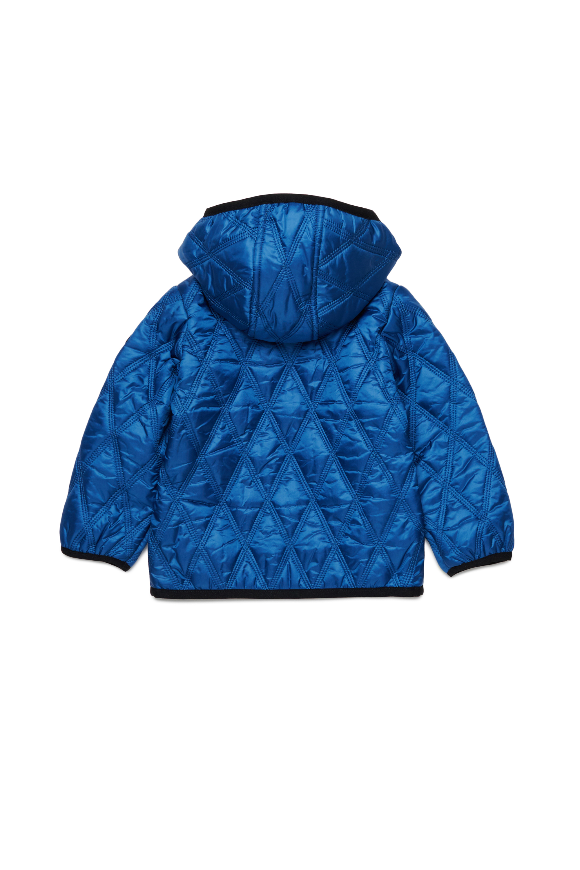 Diesel - JFOKKERB, Unisex Hooded quilted jacket with Oval D patch in Blue - Image 2