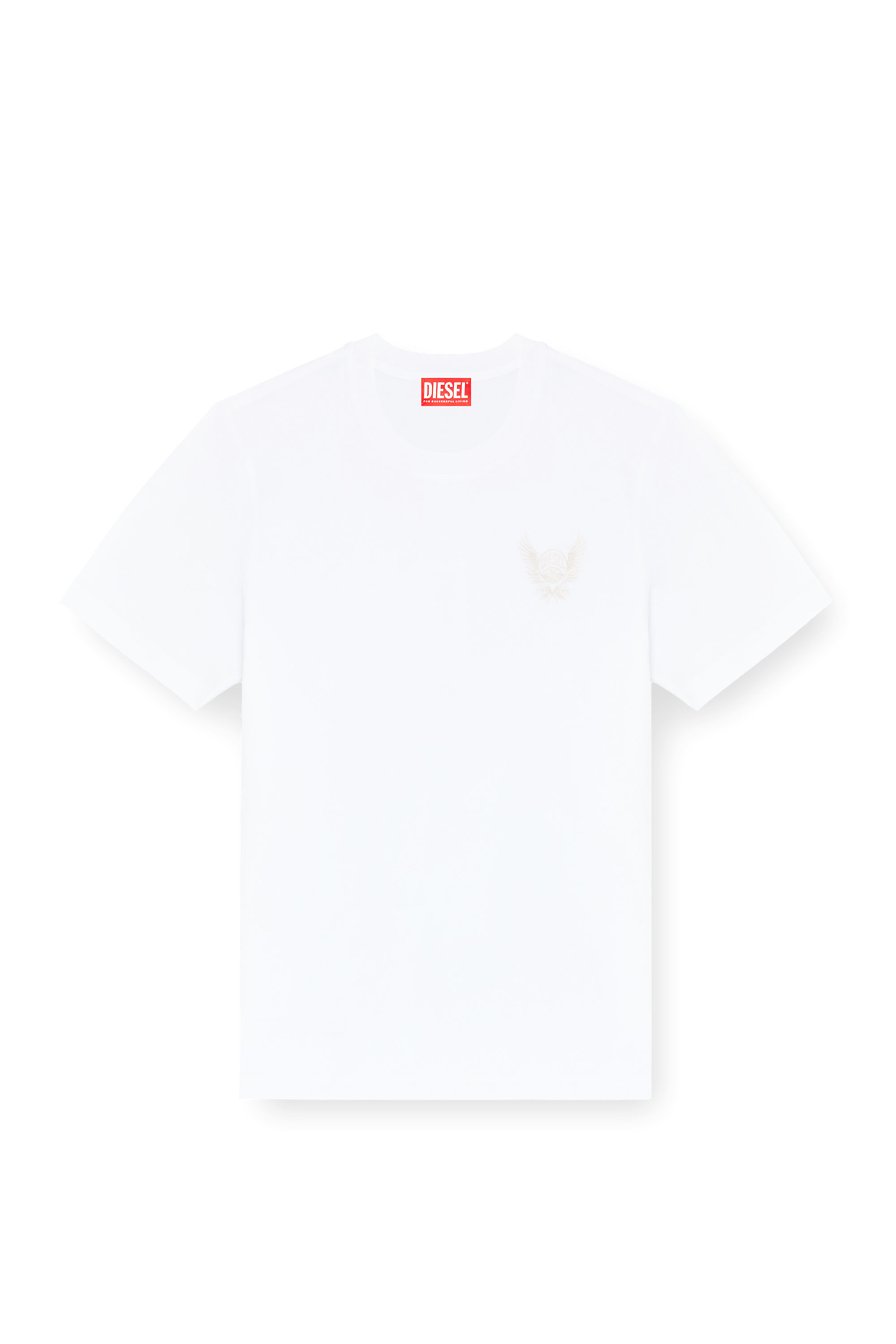 Diesel - T-ADJUST-AA8, Man's Cotton T-shirt with chest logo motif in White - 2