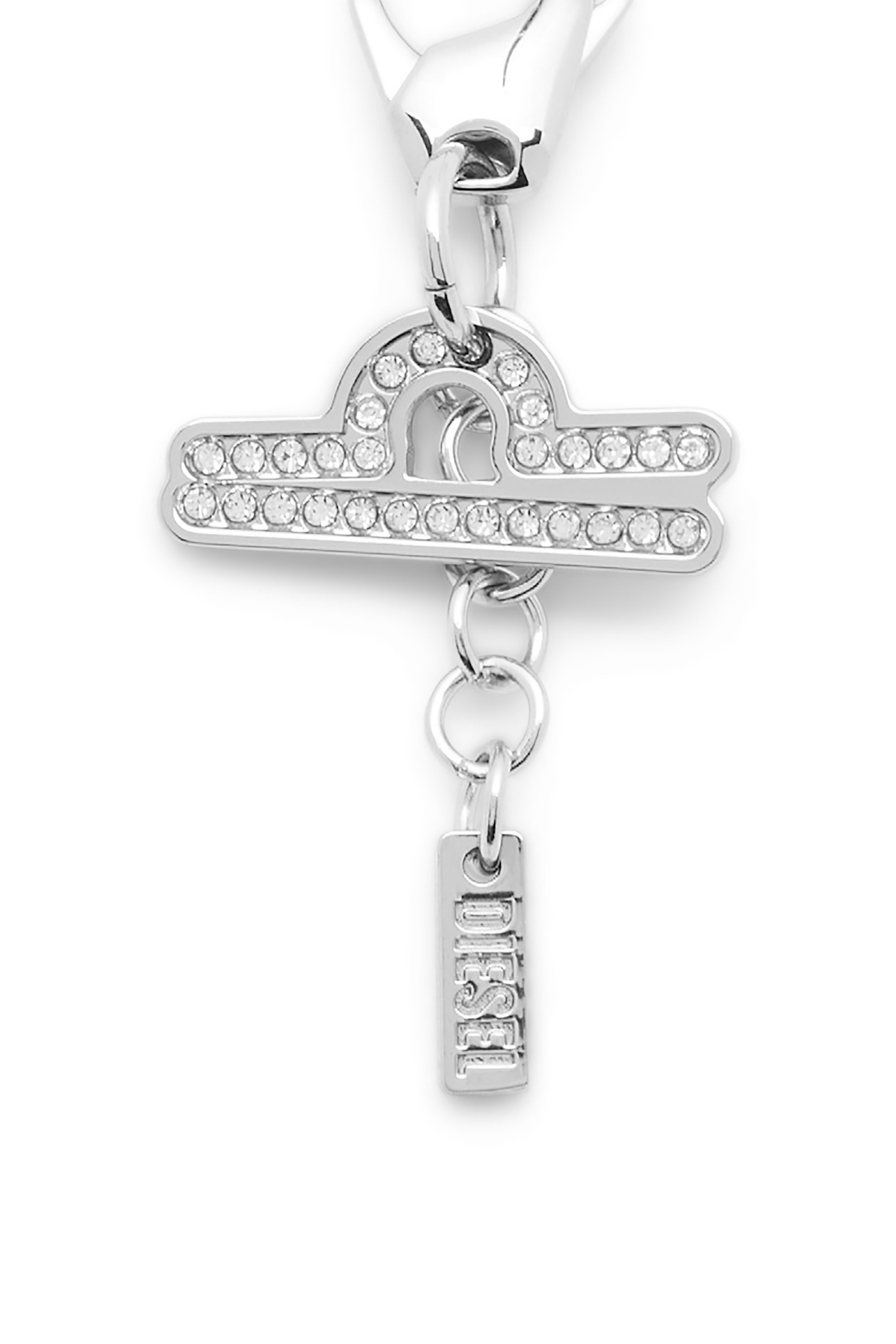 Diesel - CHARM LIBRA, Unisex's Metal Libra charm with rhinestones in Silver - 3
