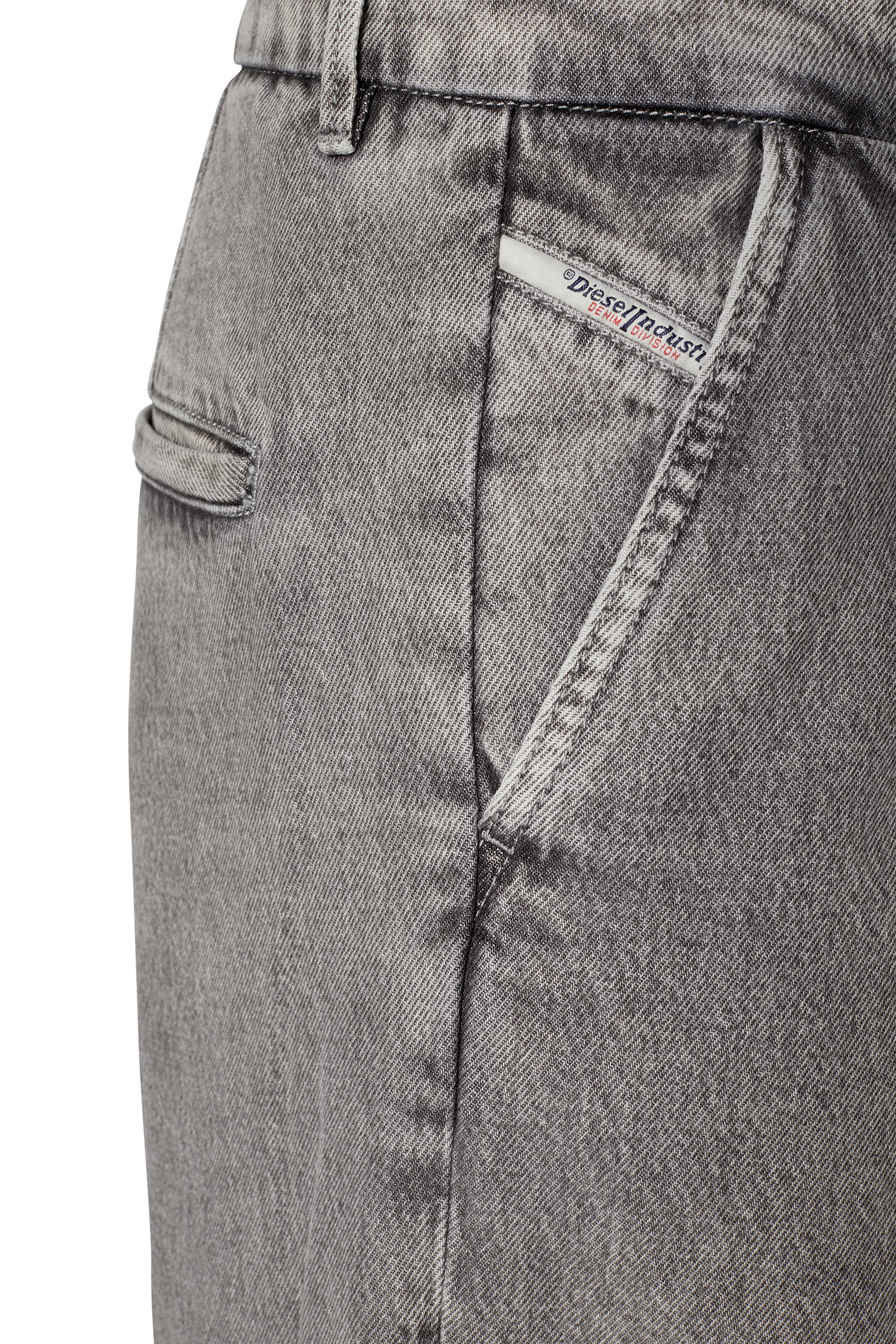 Diesel - D-Chino-Work 0IEAA Straight Jeans, Light Grey - Image 4