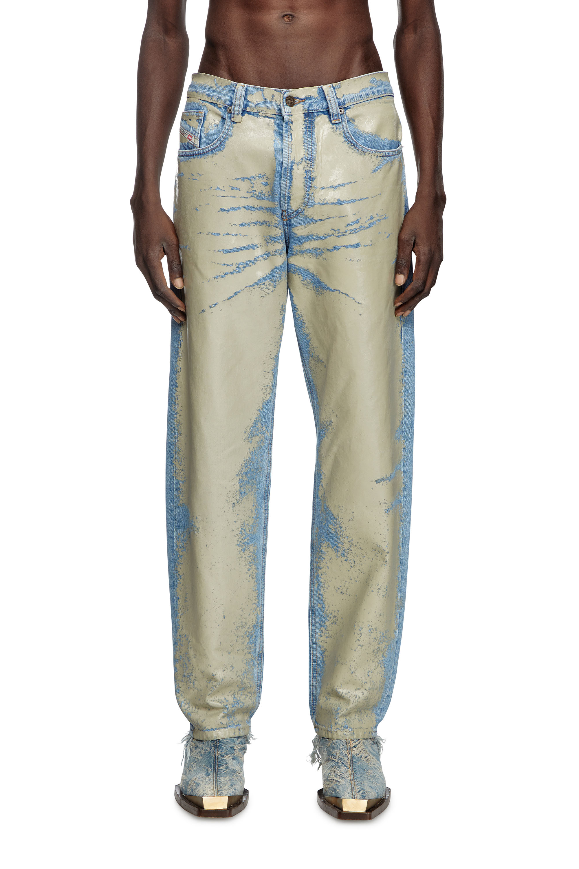 Diesel - Man's Straight Jeans 2010 D-Macs 007AL, Light Brown - 2