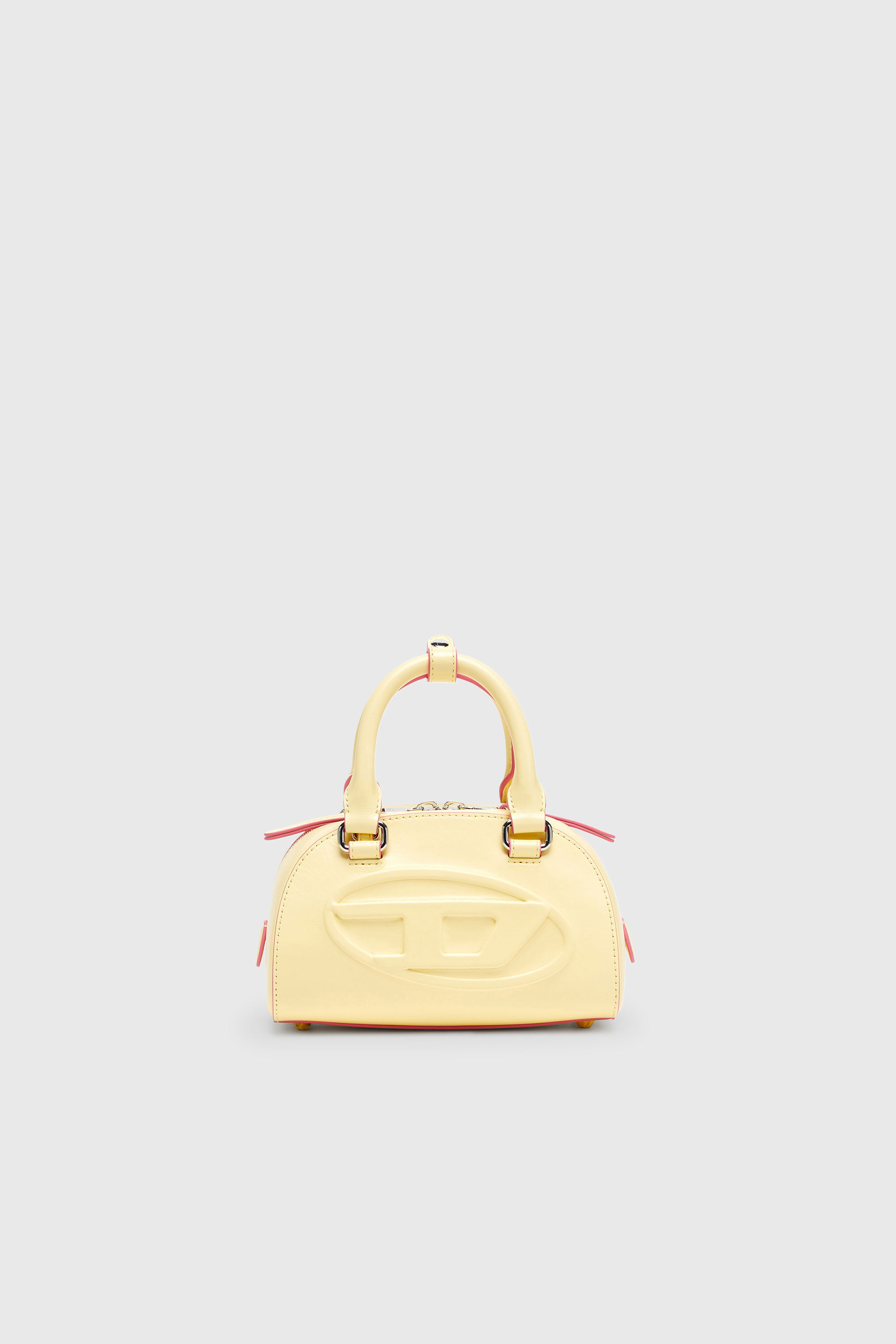 Diesel - 1DR DOME CROSSBODY, Woman's 1DR Dome-Leather Small bowling bag in Yellow - 1