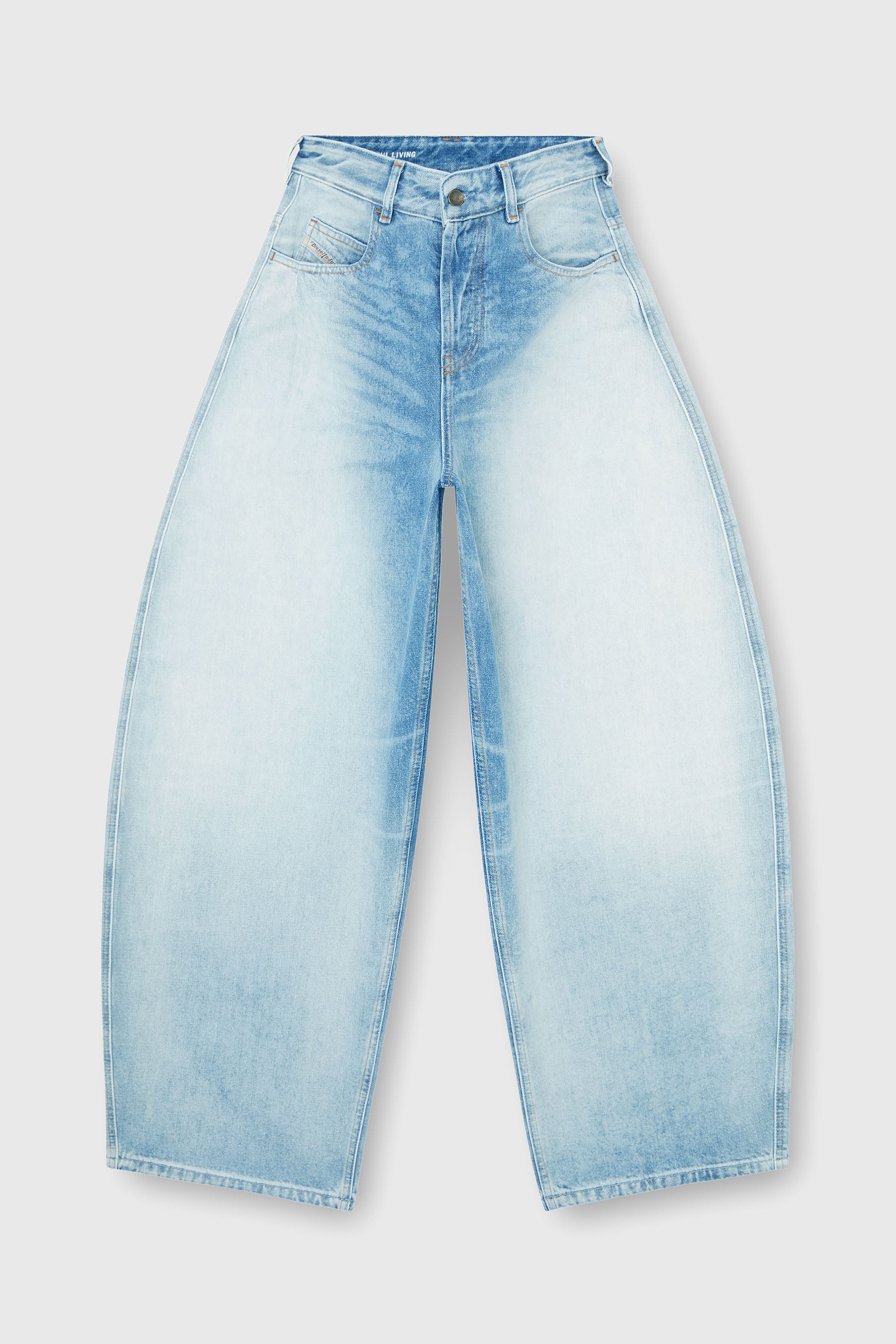Diesel - Woman's Relaxed Jeans 1987 D-Khelz 007EE, Light Blue - 2