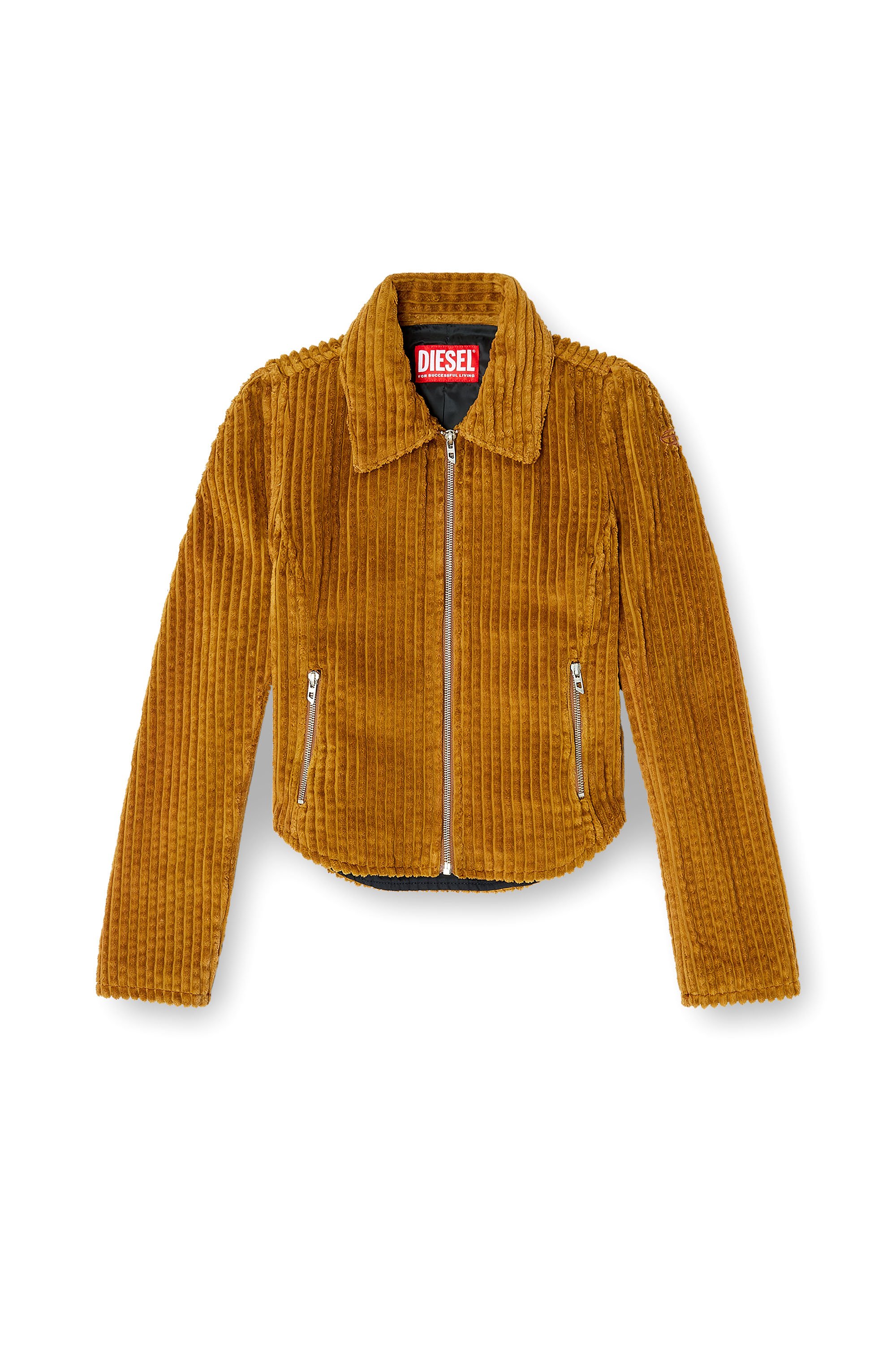 Diesel - G-ENEA, Woman's Shirt-jacket in cotton corduroy in Light Brown - 3