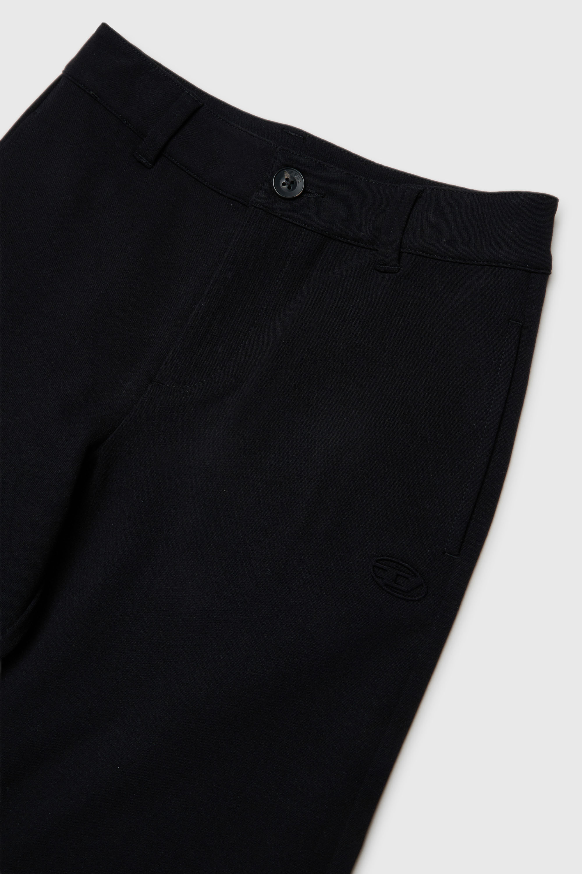 Diesel - PMILX, Woman's Flared pants in compact stretch fabric in Black - 3