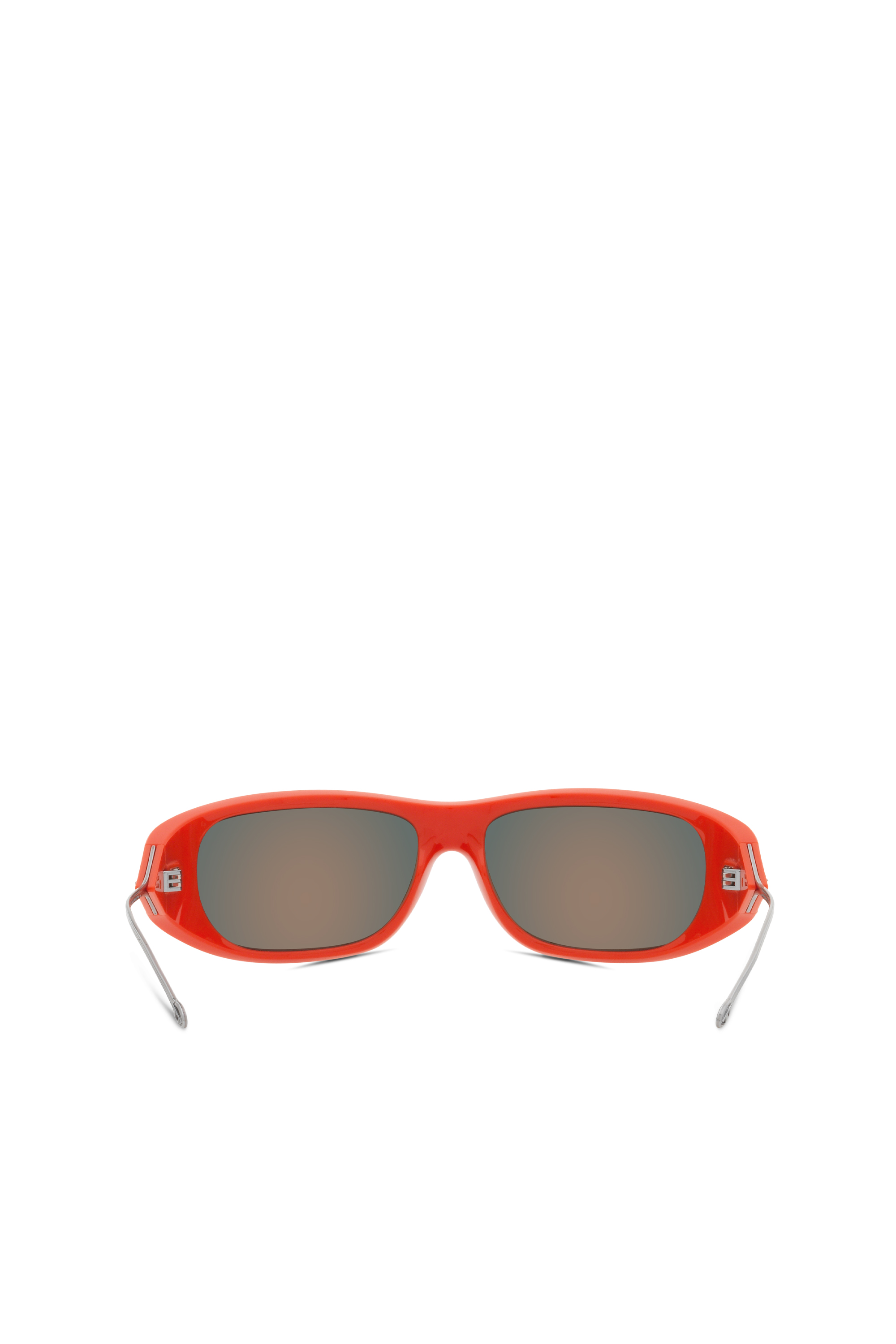 Diesel - 0DL3001, Unisex Wraparound style sunglasses in Orange - Image 3