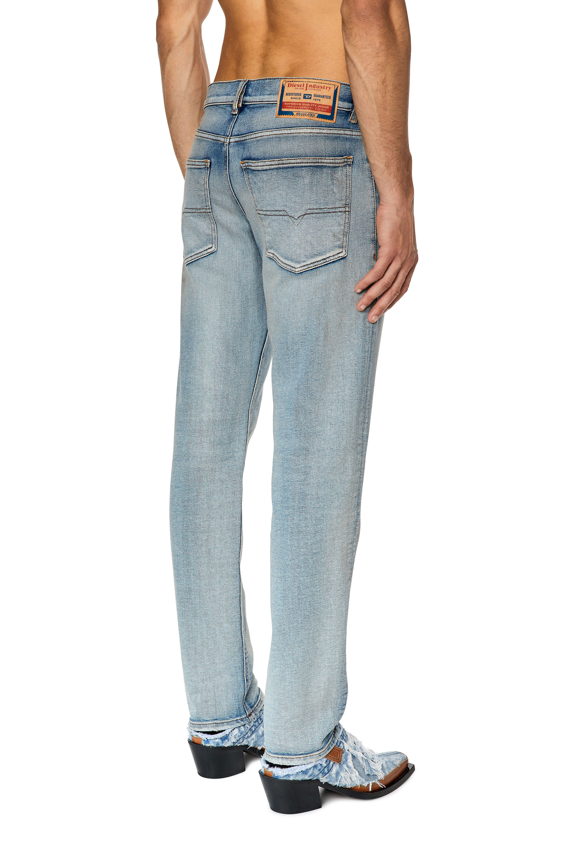 D-MARTIANS TRACK DENIM Man: Straight light blue Jeans | Diesel