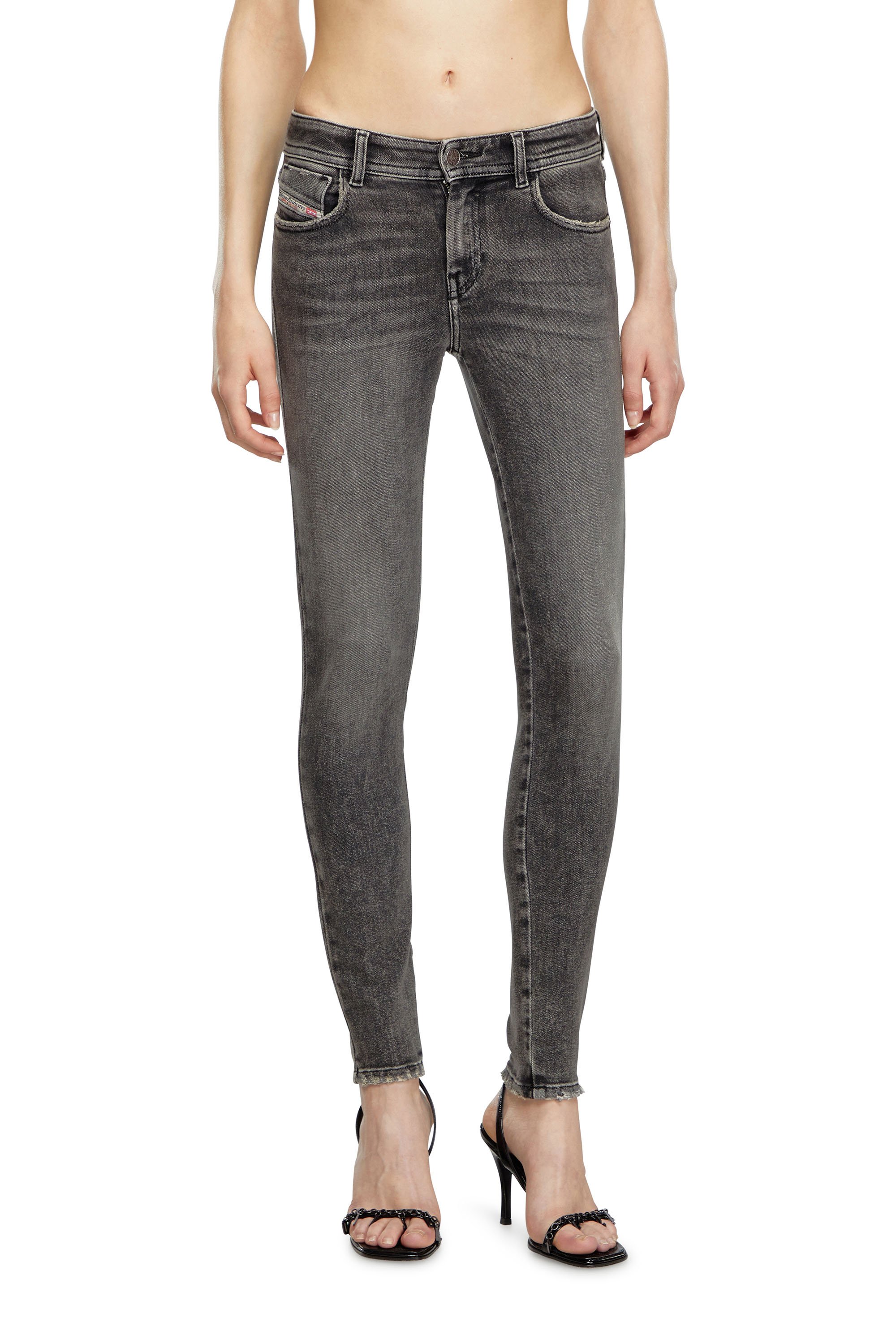 Diesel - Woman Super skinny Jeans 2017 Slandy 09J07, Dark grey - Image 1