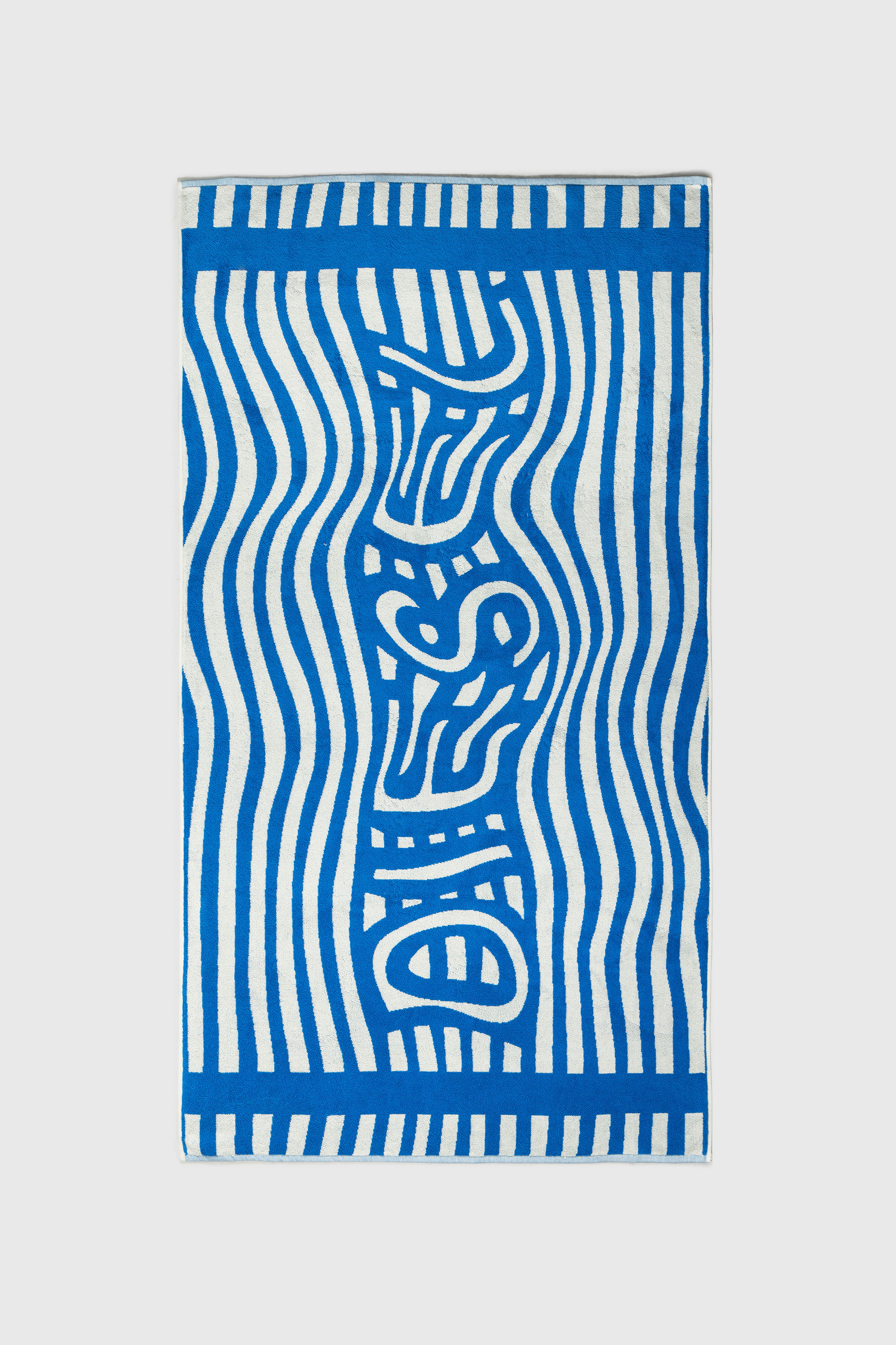 Diesel - 1018164 STRIPES GREY/BLUE TOWEL, Unisex's Terry towel 100x180 cm in Blue - 1