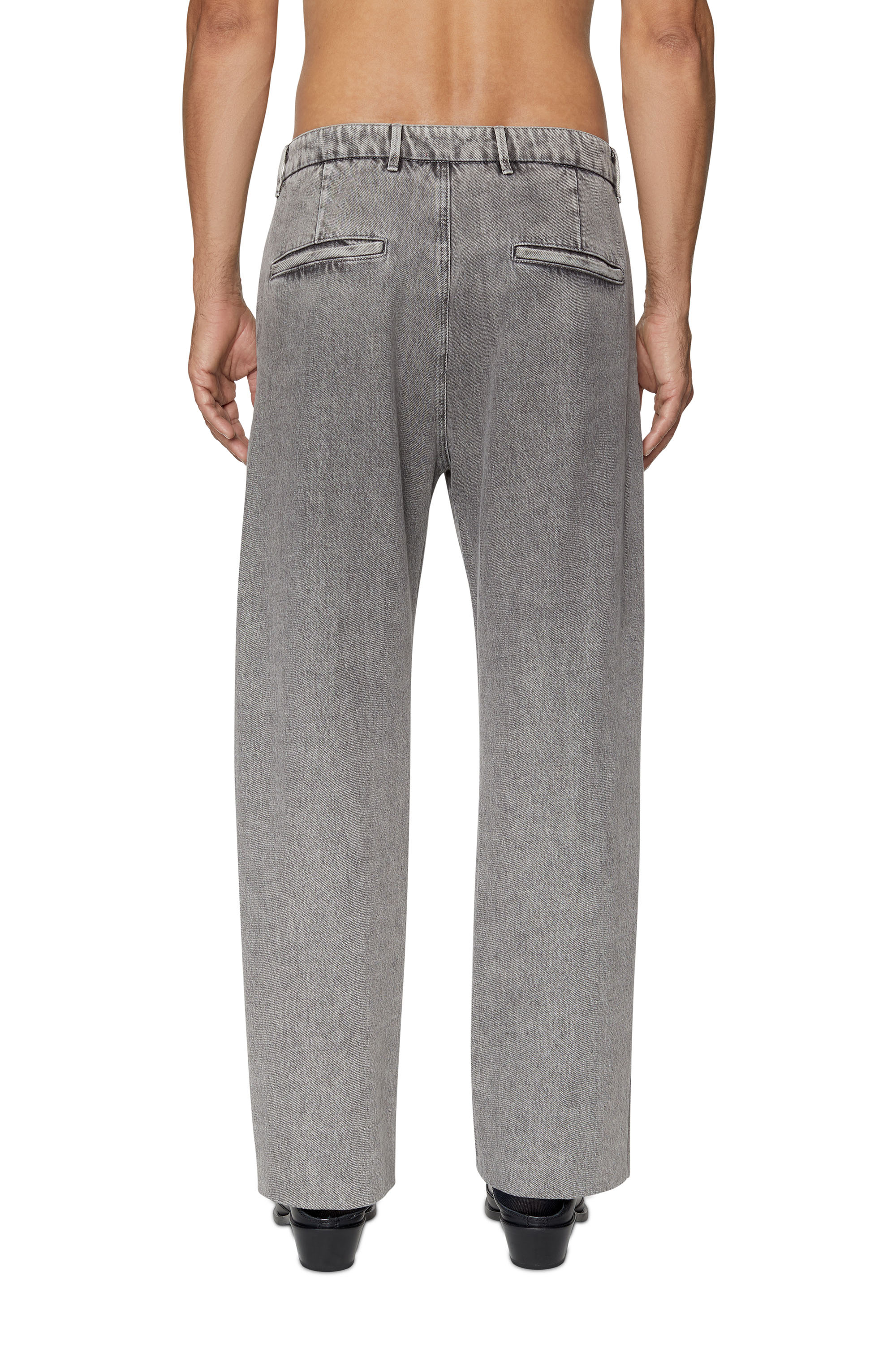 Diesel - D-Chino-Work 0IEAA Straight Jeans, Light Grey - Image 3