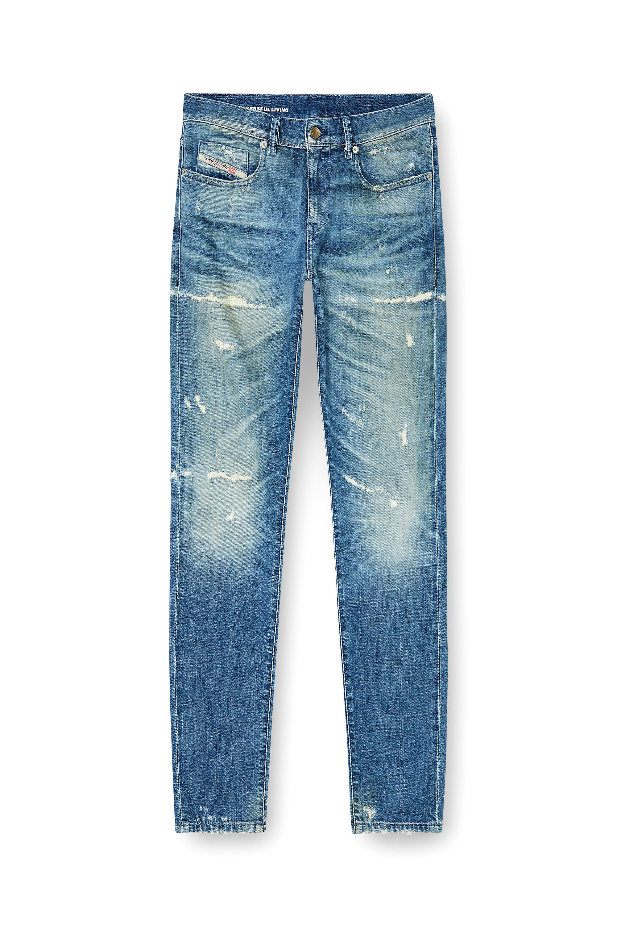 Diesel - Man's Slim Jeans 2019 D-Strukt 007EN, Medium blue - 3