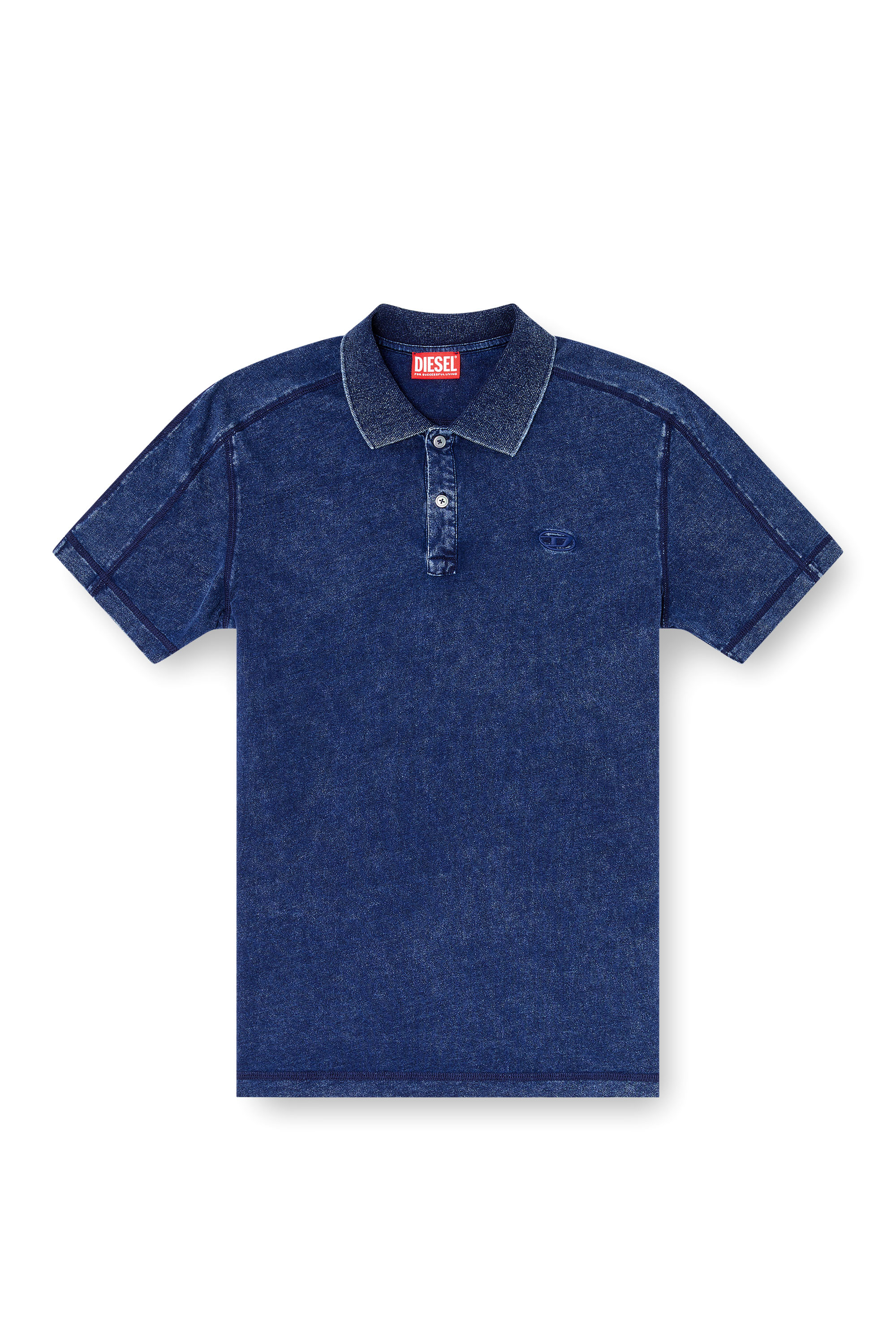 Diesel - T-SWIND-R1, Man's Denim-look polo shirt in Blue - 3