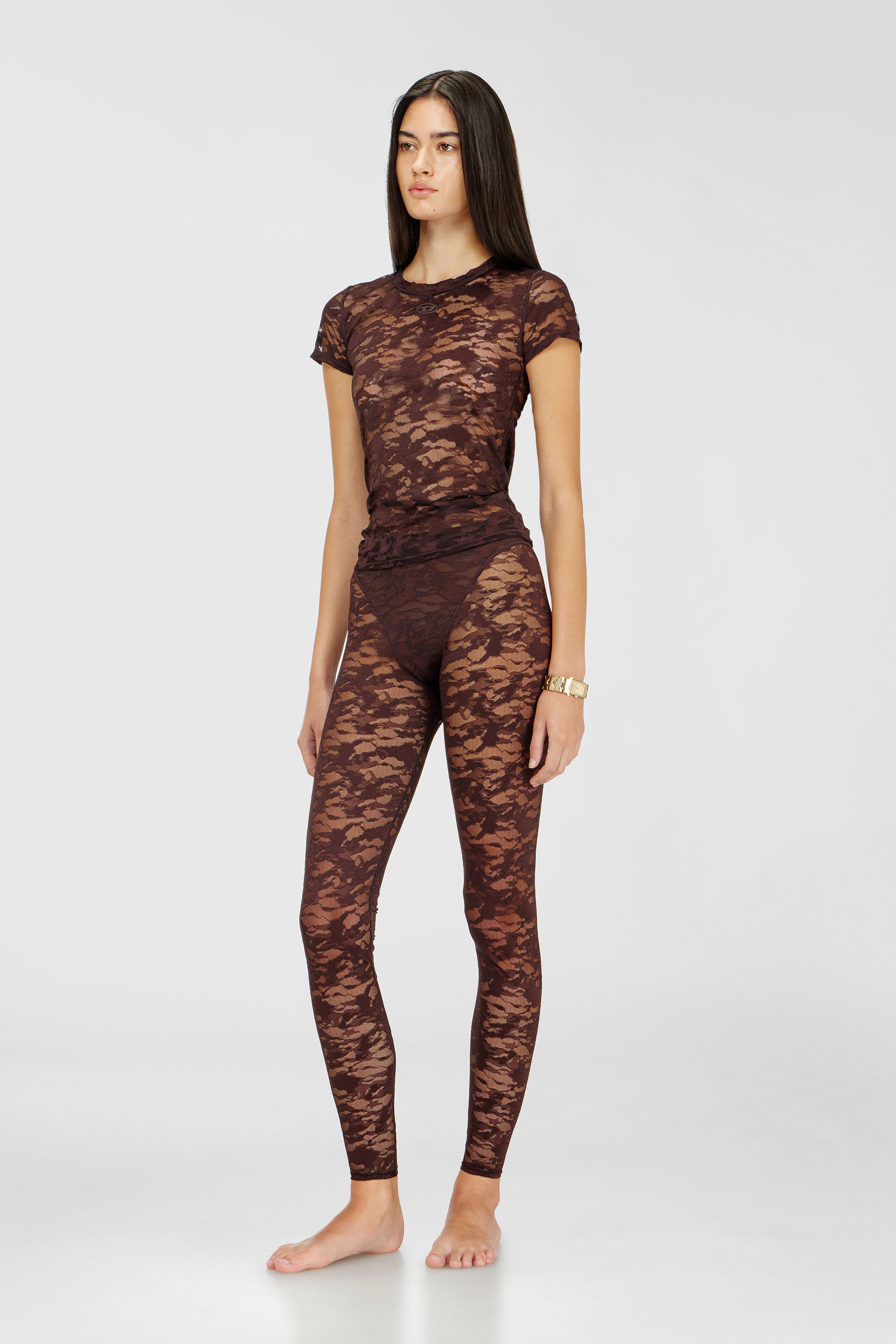 Diesel - HAYLEY-UTLT, Woman's Leggings in nylon camouflage lace in null - 1