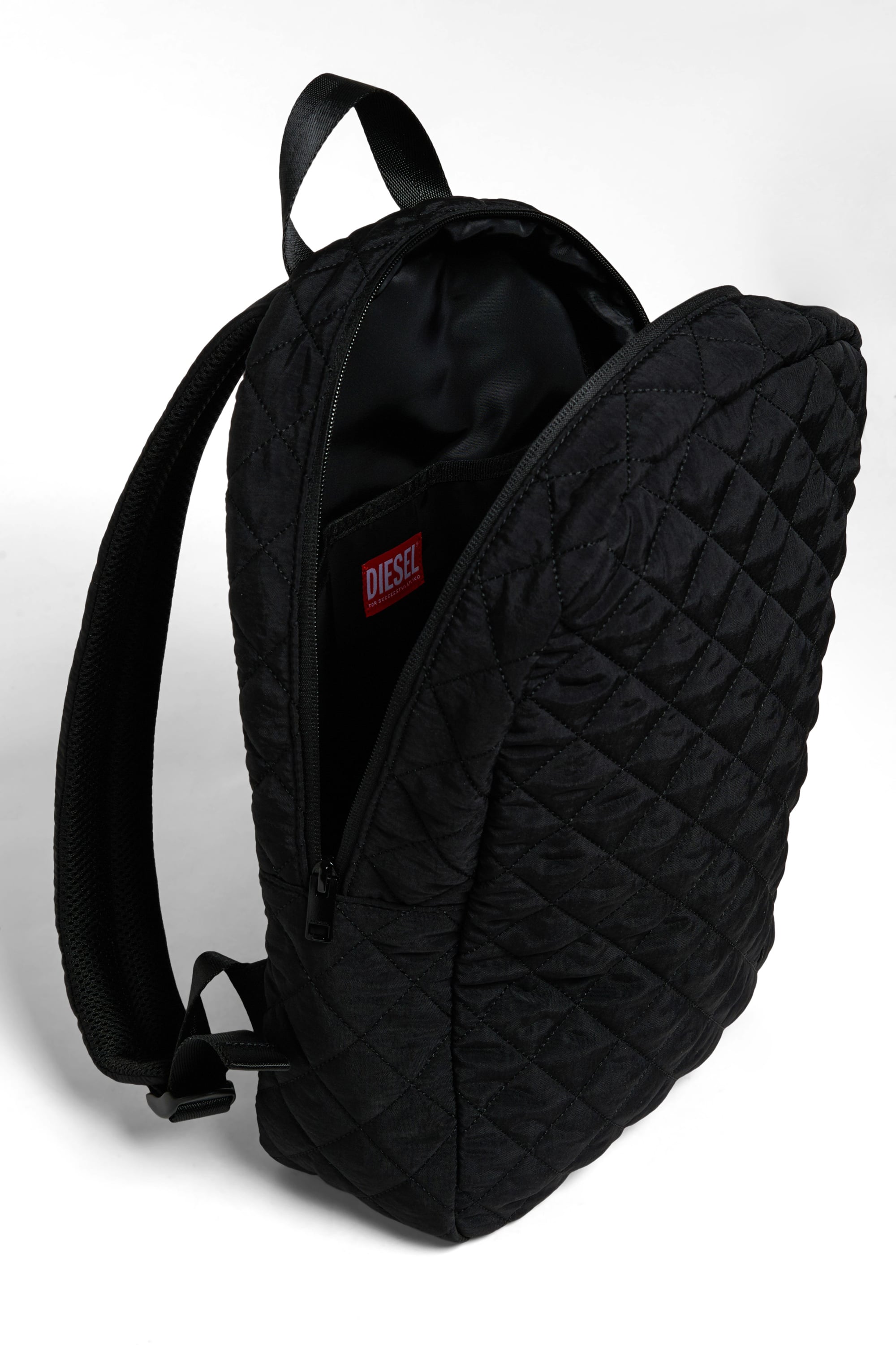 Diesel - WMENT, Unisex's WMENT - Backpack in quilted nylon in Black - 4