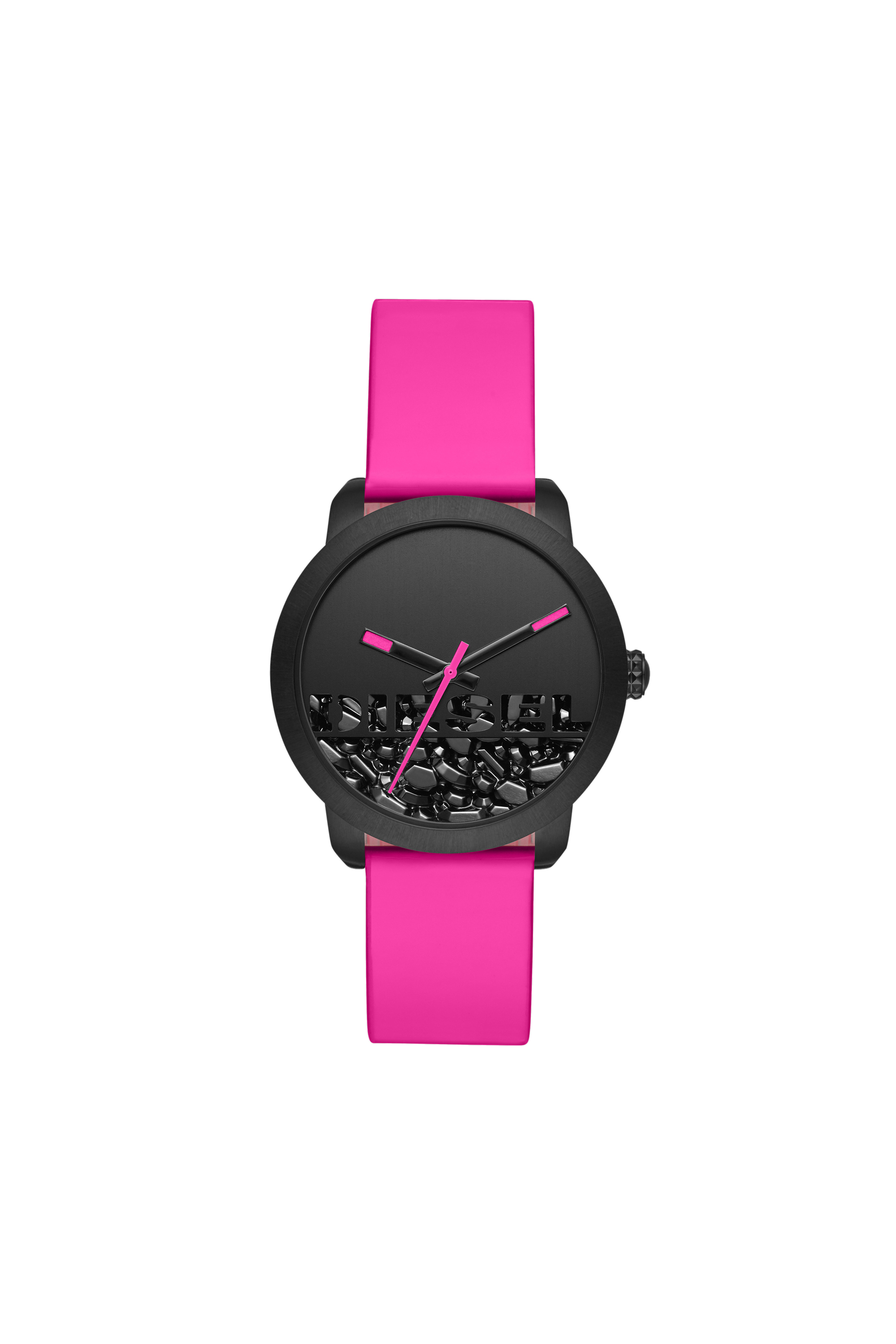 DIESEL ディーゼル Flare Rocks DZ-5590 DZ5590 Woman: Flare Rocks three-hand pink leather watch | Diesel