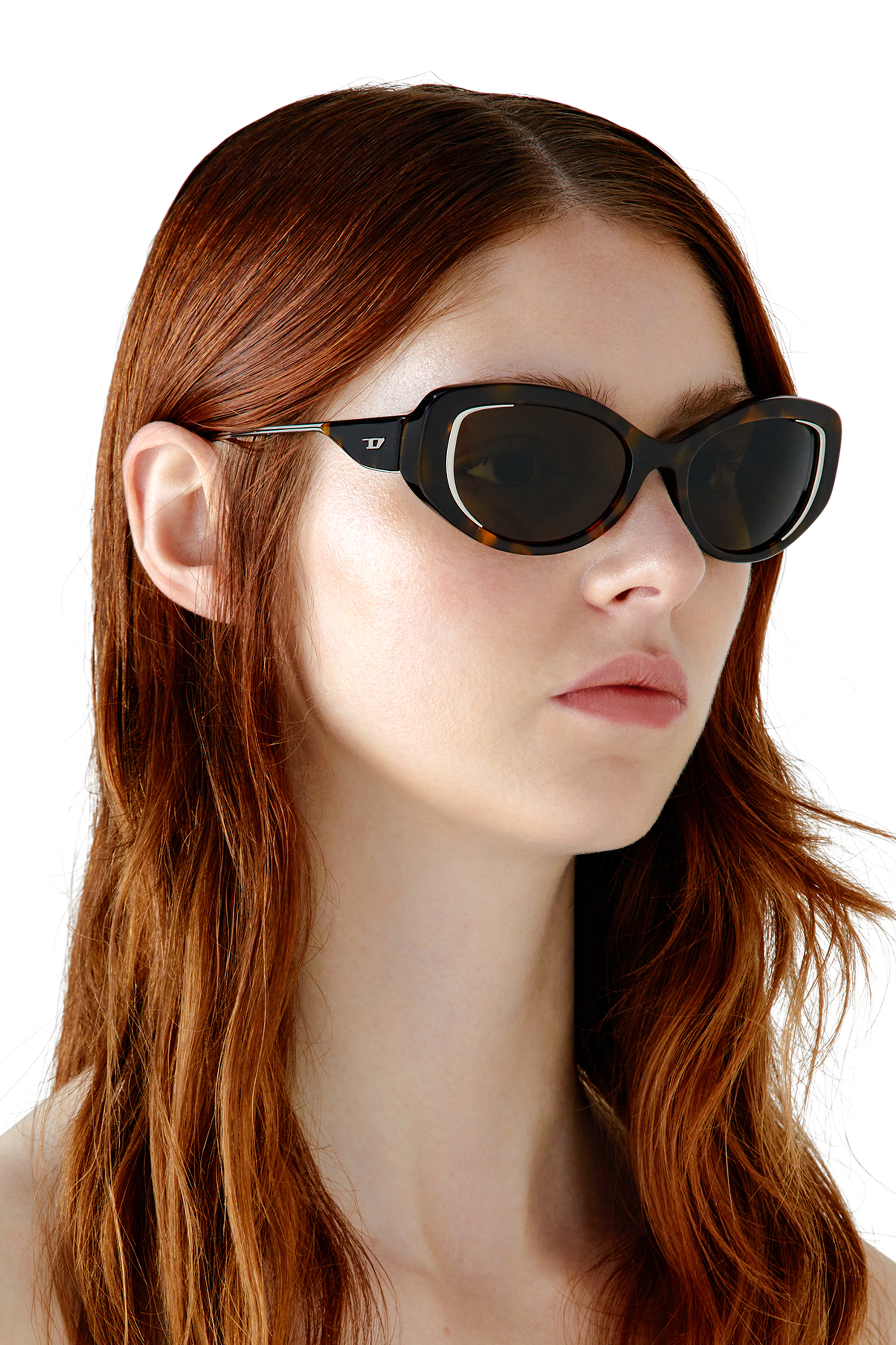 Diesel - 0DL2001, Unisex Cat-eye style sunglasses in Brown - Image 6