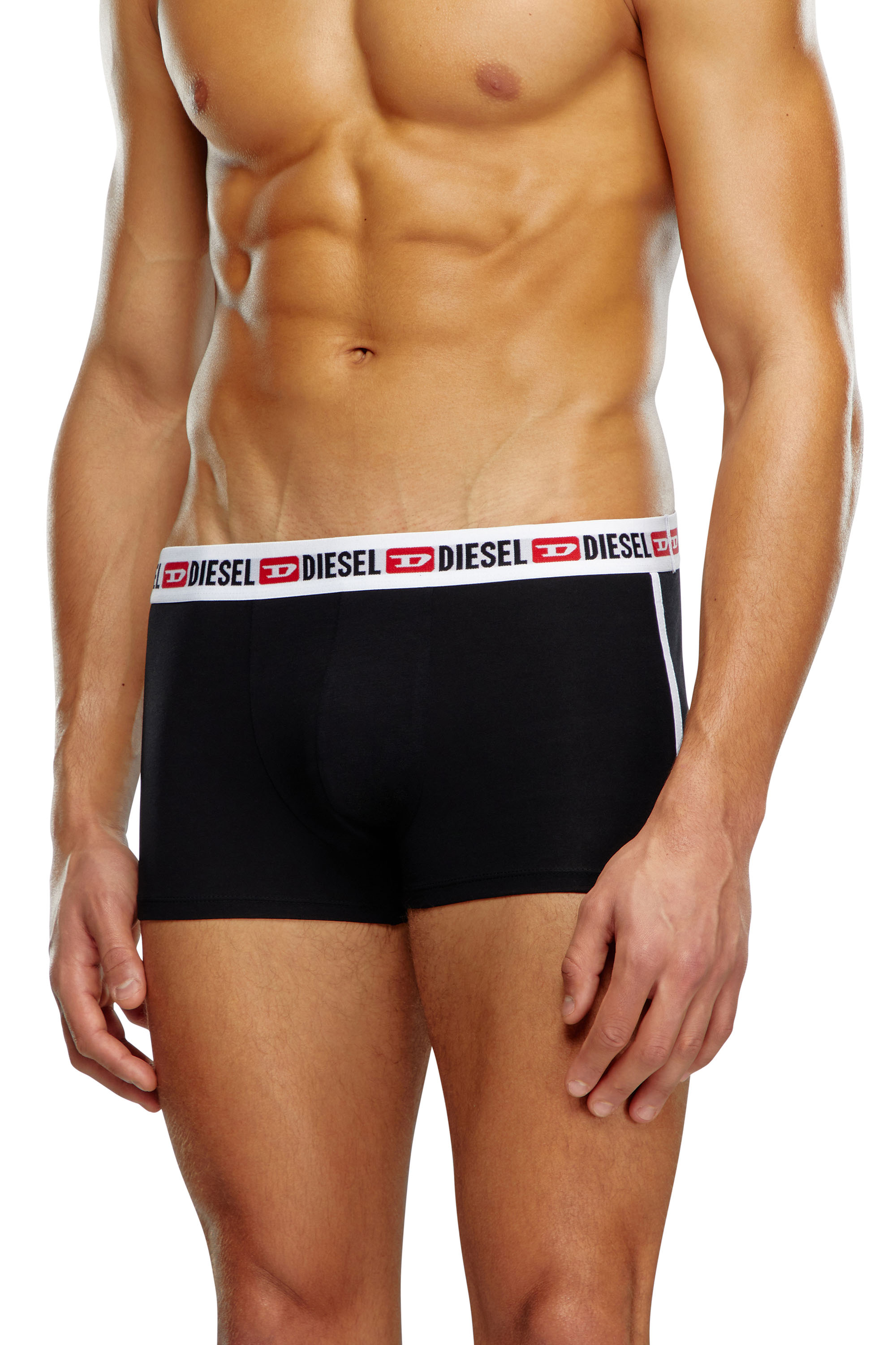 Diesel - UMBX-SHAWNTHREEPACK, Man's Three-pack boxer briefs with side band in Black - 2