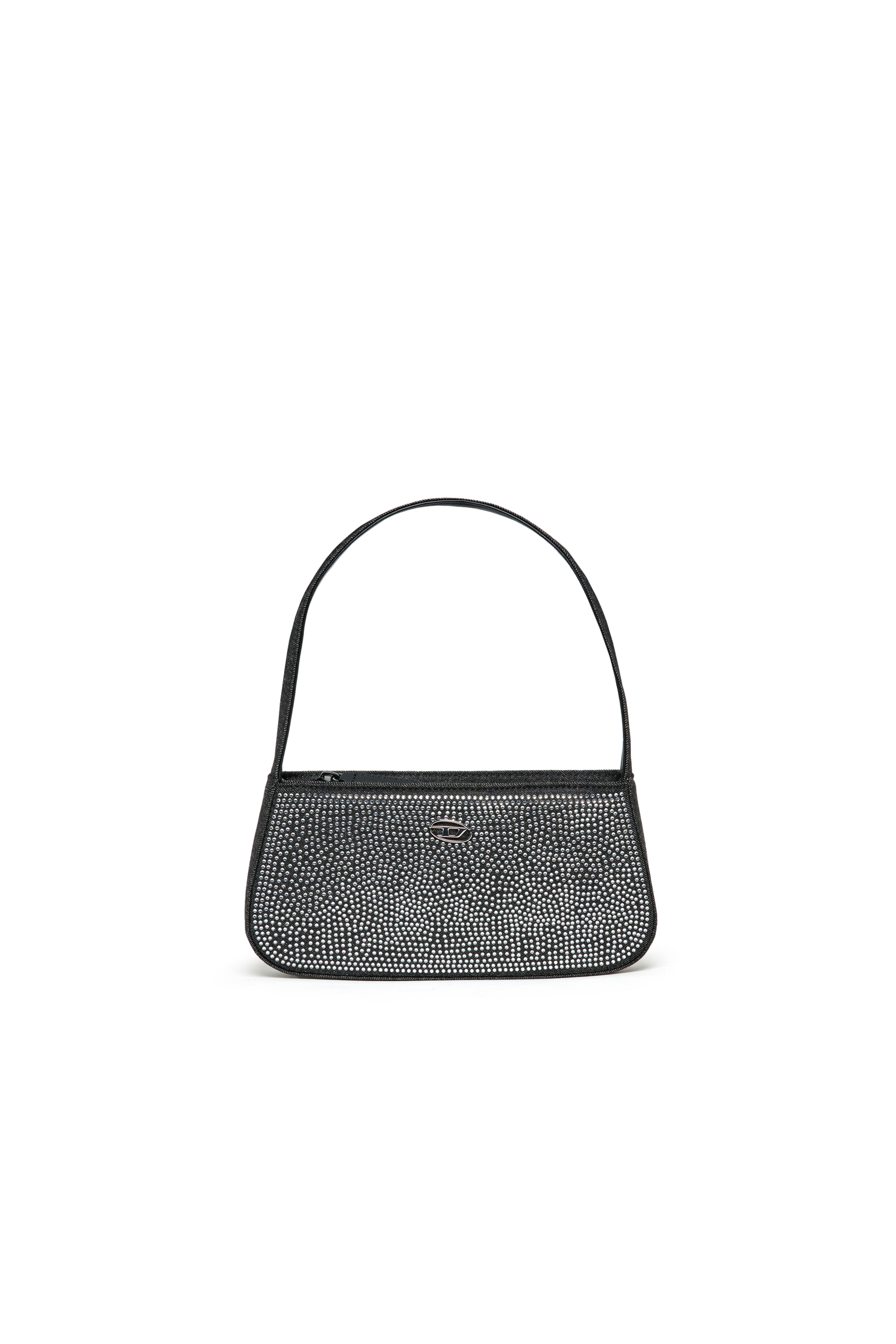 Diesel - WJULIE, Woman's WJulie - Cotton bag with rhinestones in Black - 1