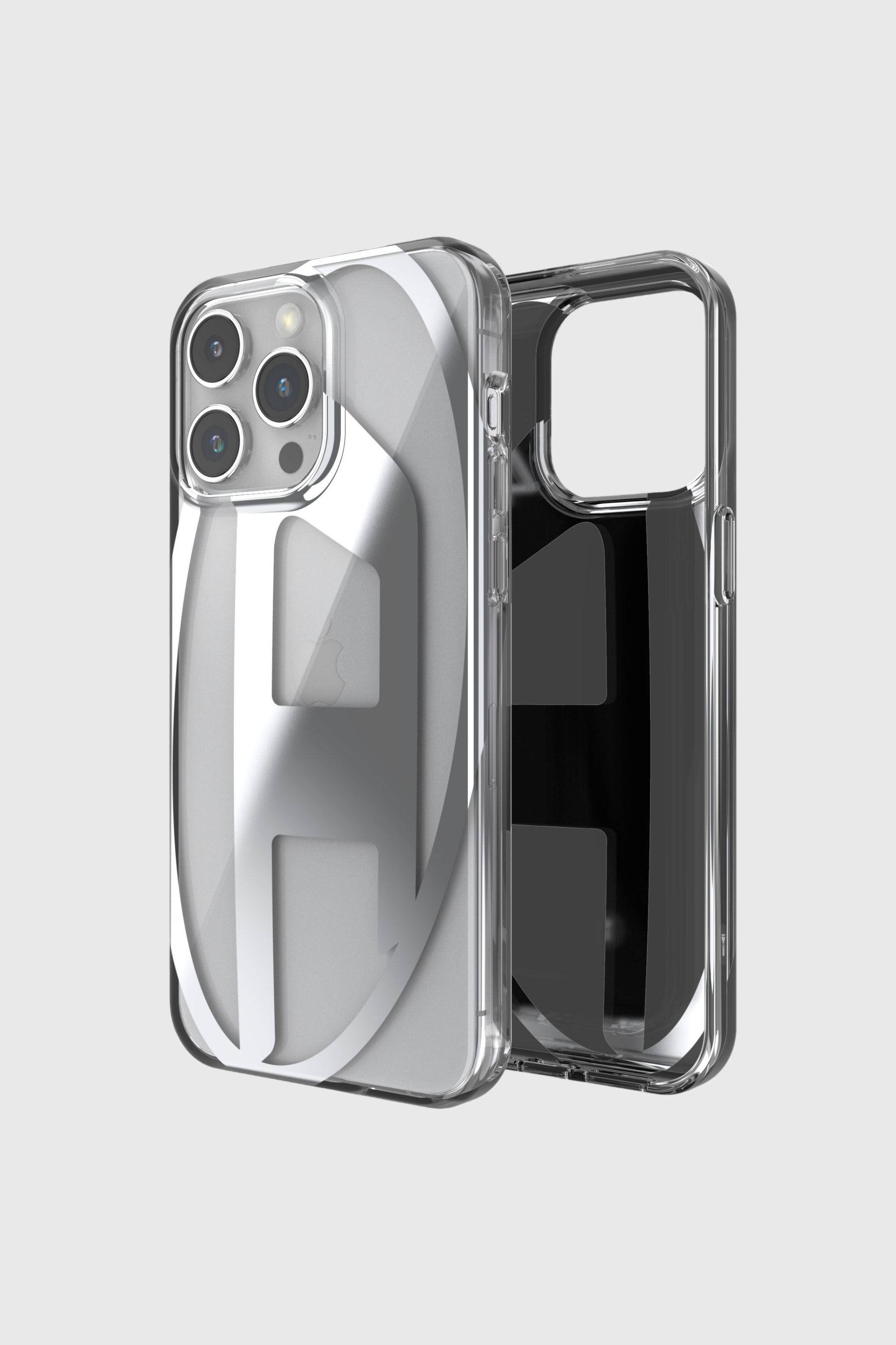 Diesel - 54204 MOULDED CASE, Unisex's Clear case D iP15 Pro Max in Silver - 1