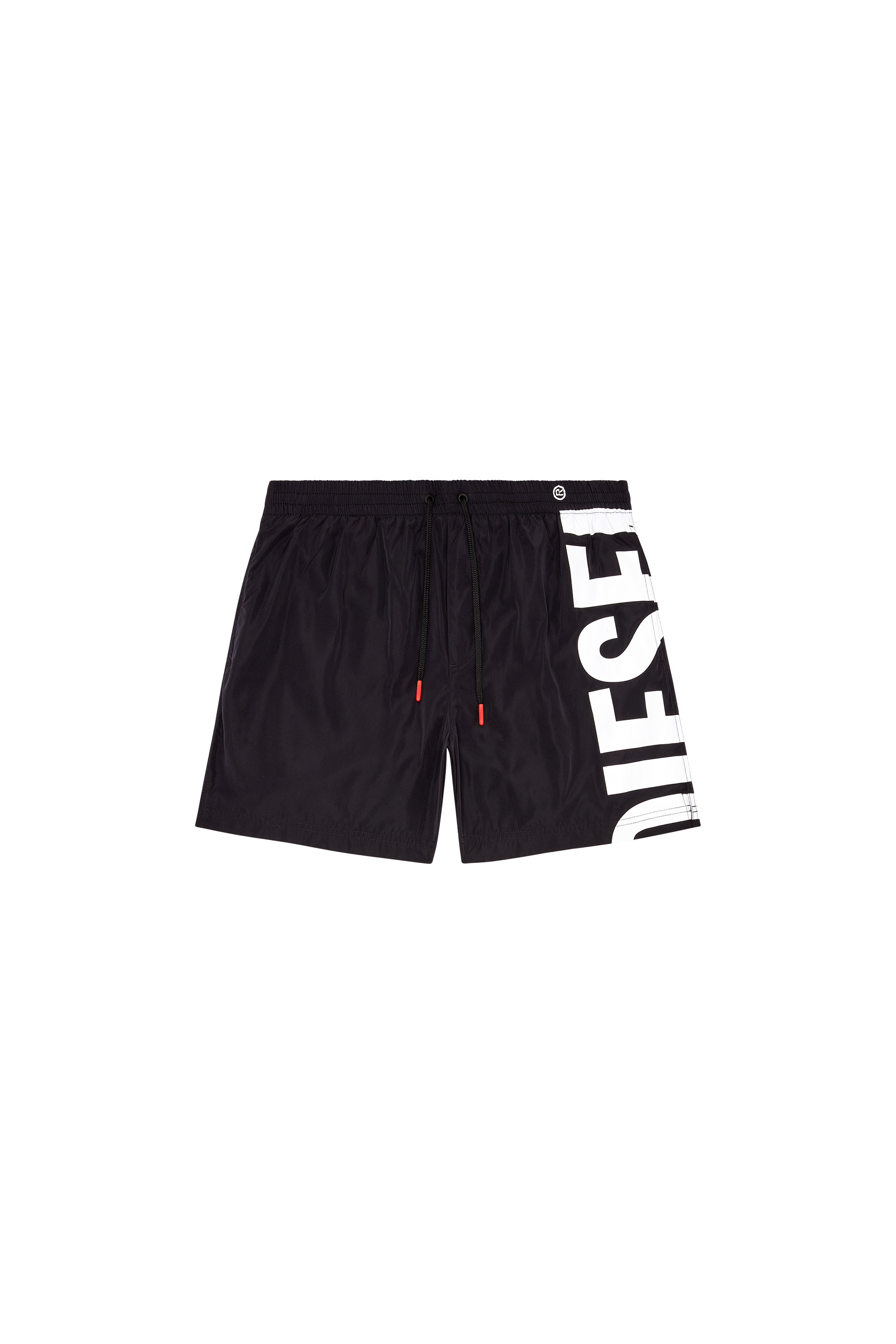 Diesel - BMBX-RIO-41, Man's Board shorts with side logo print in Black - 4